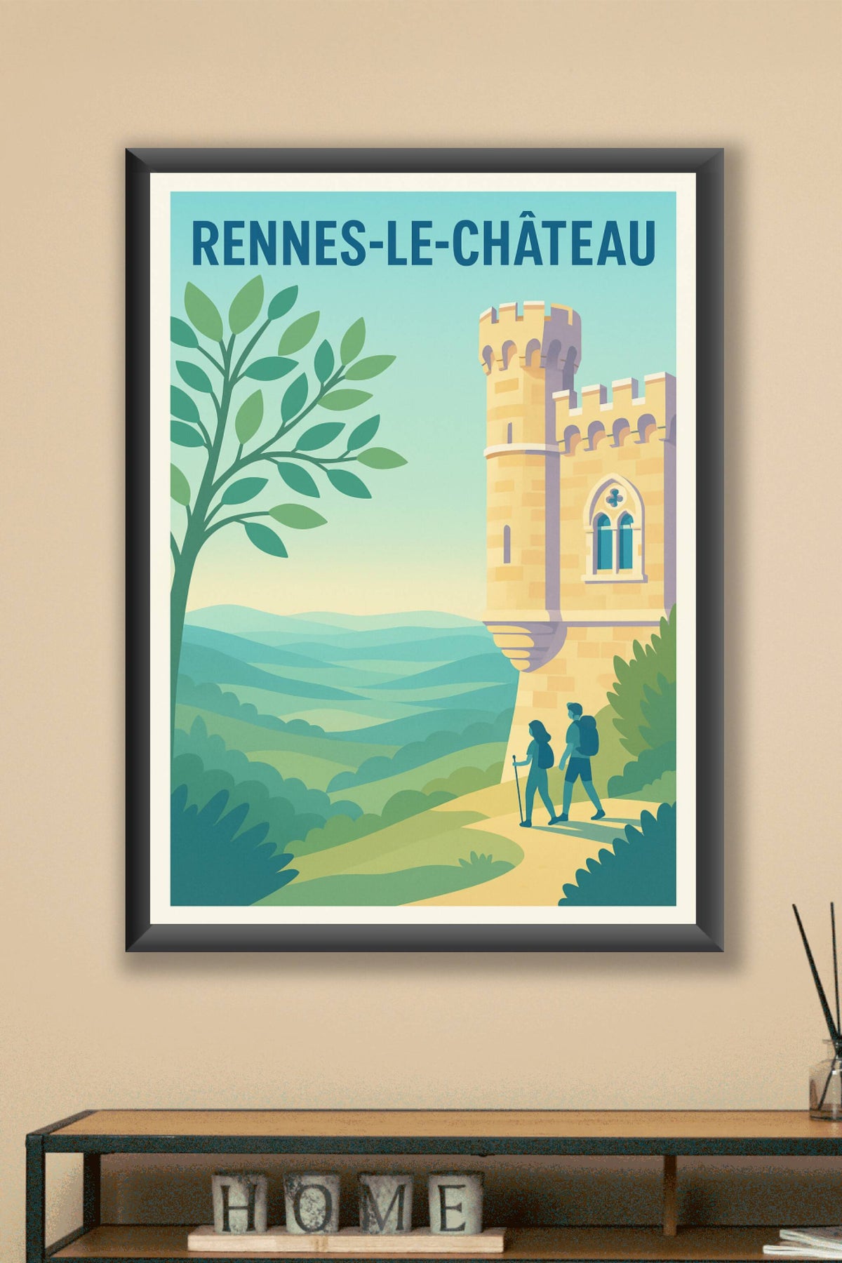 Affiche Rennes-le-Château — Évasion et mystère au cœur de l'Aude · poster d'art de Rennes-le-Château