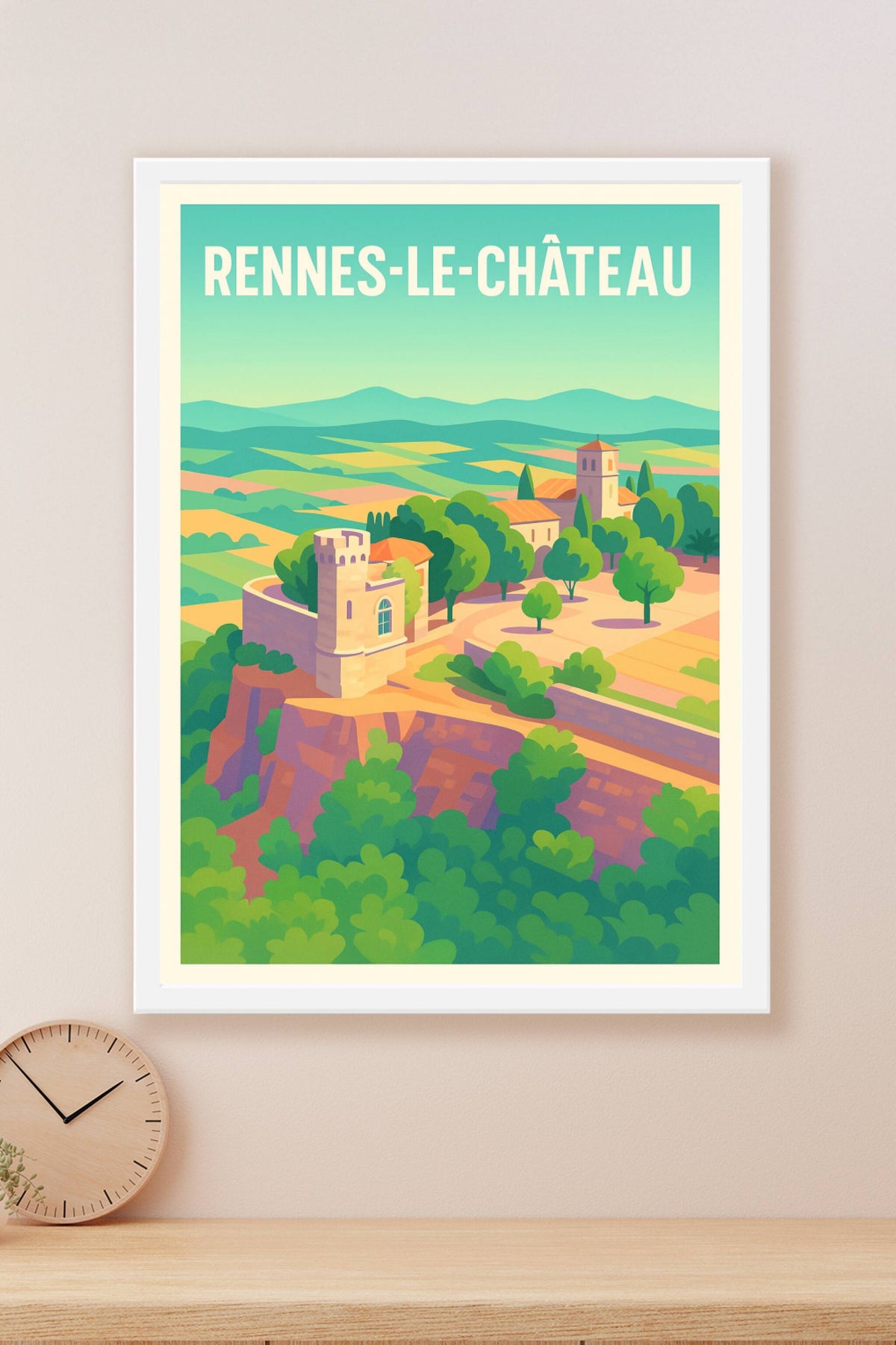 Affiche Rennes-le-Château — Charme mystique en terres audoises · poster d'art de Rennes-le-Château