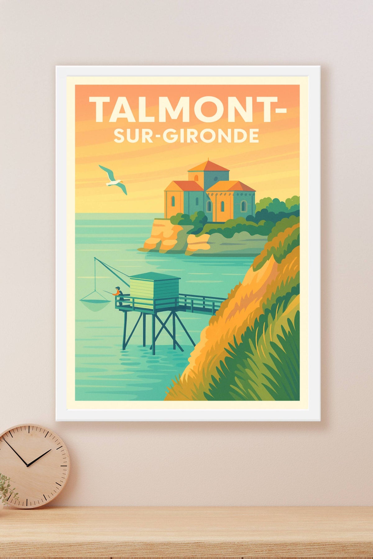 Affiche Talmont-sur-Gironde — Charme intemporel sur l'estuaire · poster d'art de Talmont-sur-Gironde