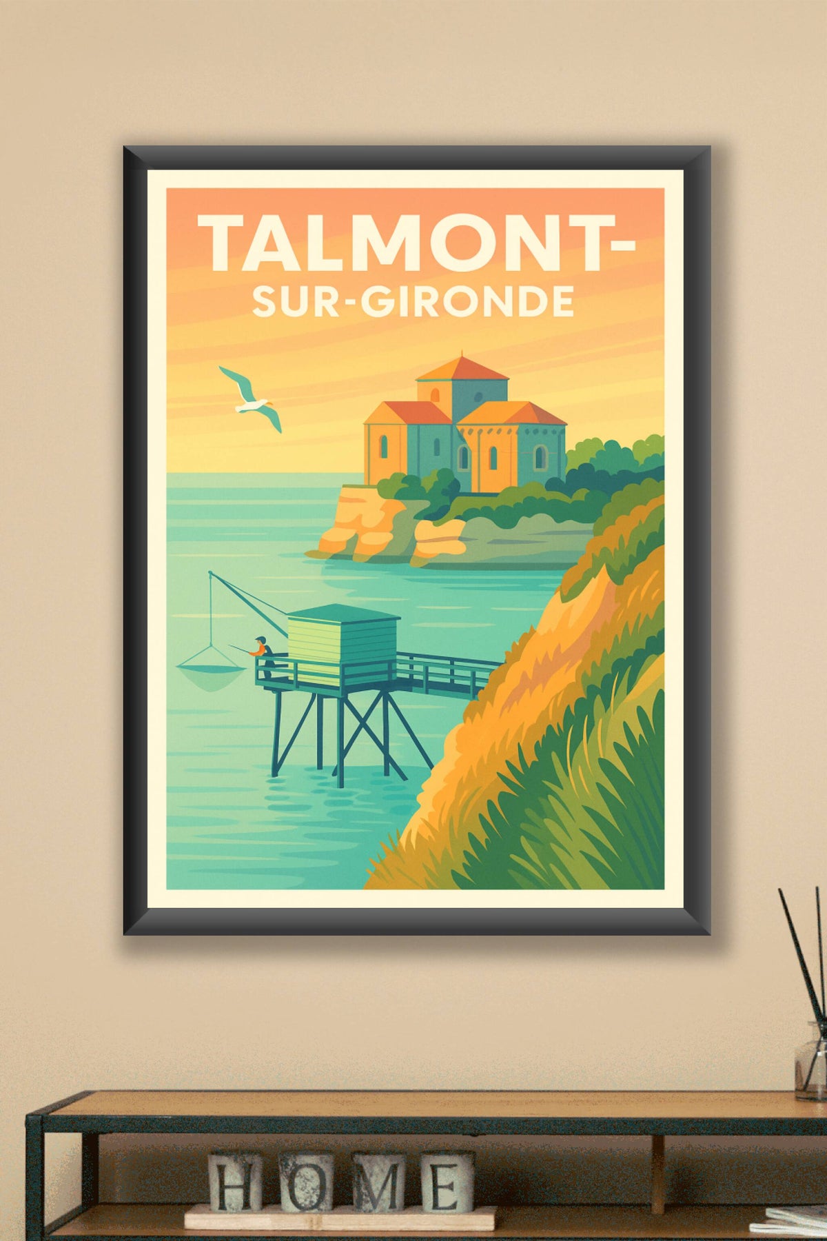 Affiche Talmont-sur-Gironde — Charme intemporel sur l'estuaire · poster d'art de Talmont-sur-Gironde