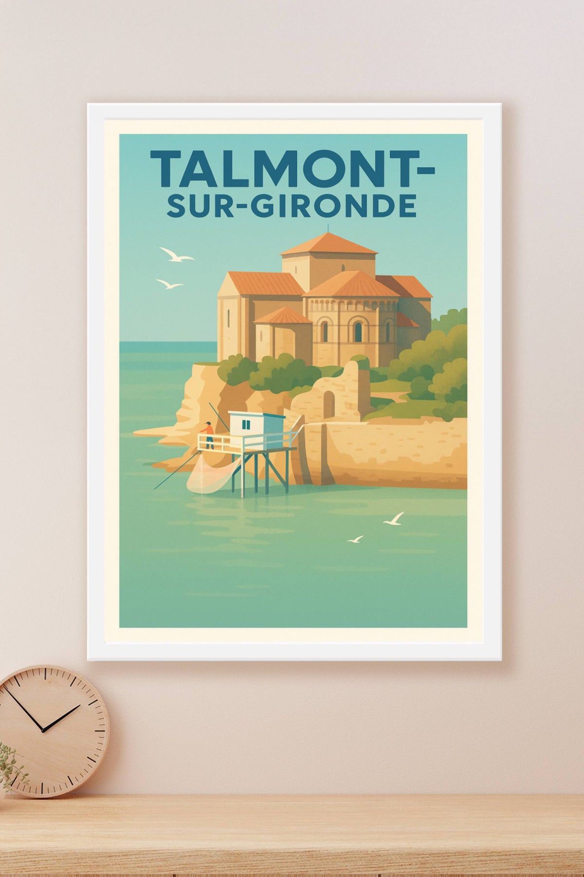 Affiche Talmont-sur-Gironde — Tranquillité et charme côtier · poster d'art de Talmont-sur-Gironde