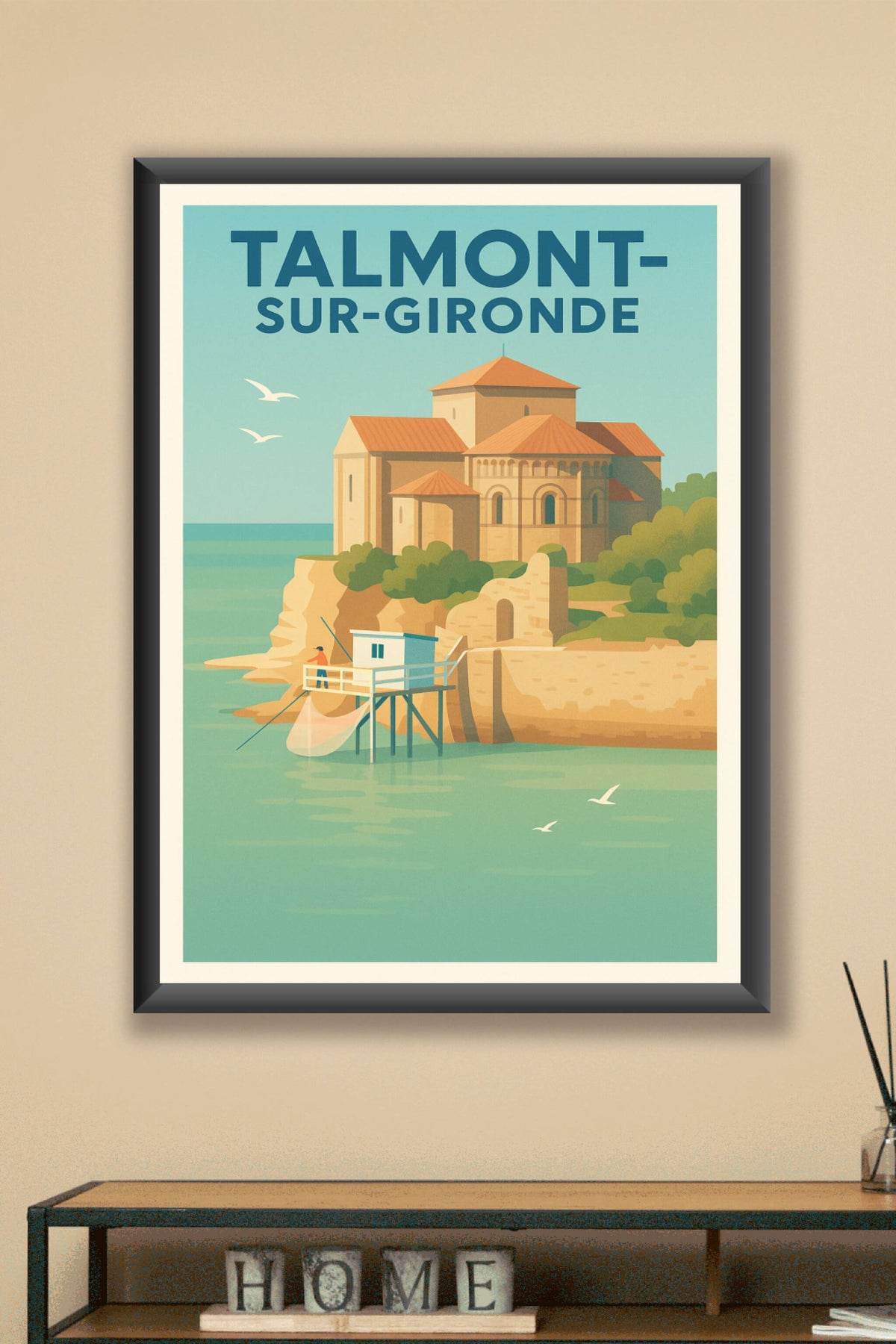 Affiche Talmont-sur-Gironde — Tranquillité et charme côtier · poster d'art de Talmont-sur-Gironde