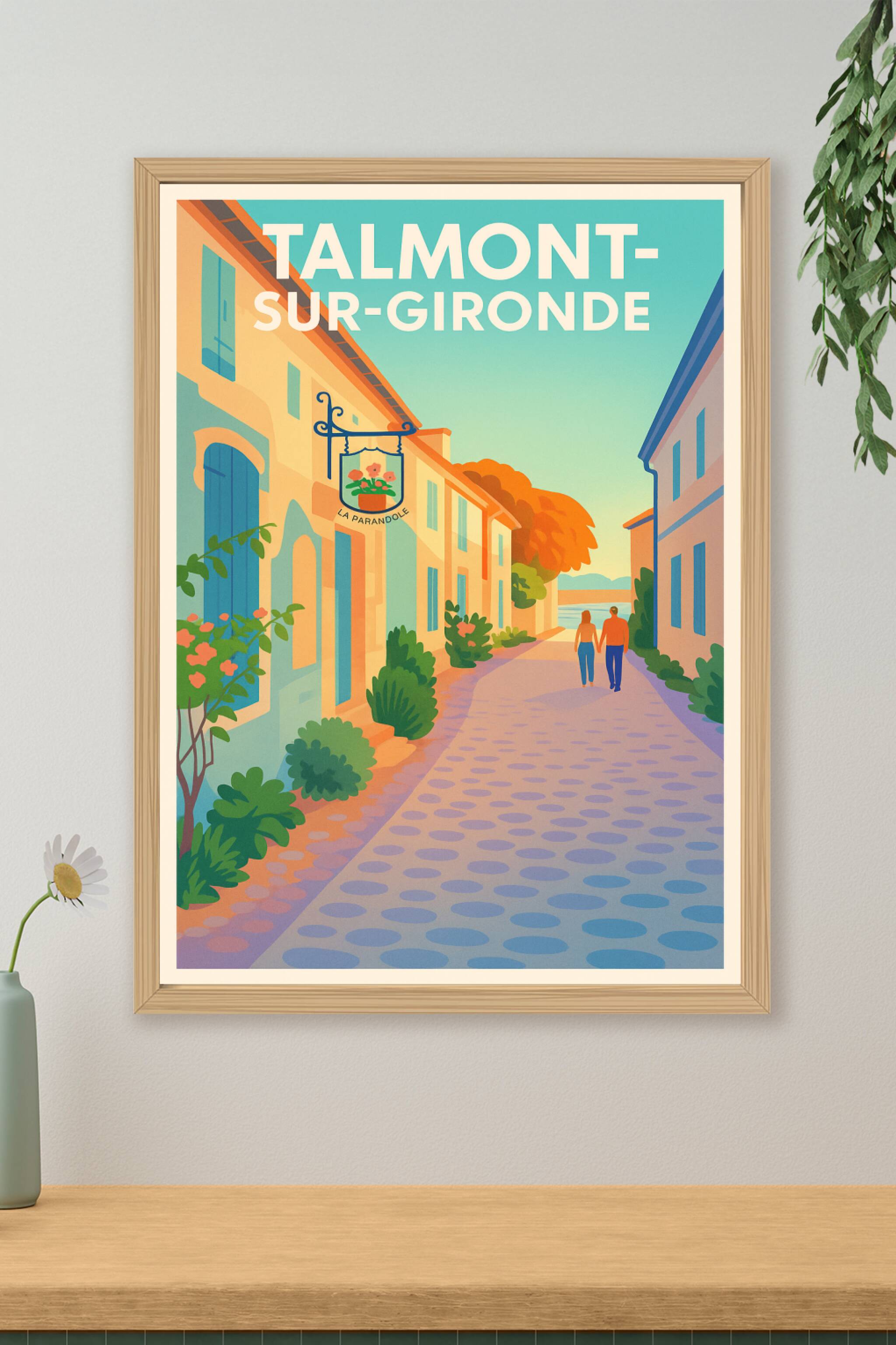 Affiche de Talmont-sur-Gironde - Promenade romantique au bord de l'eau