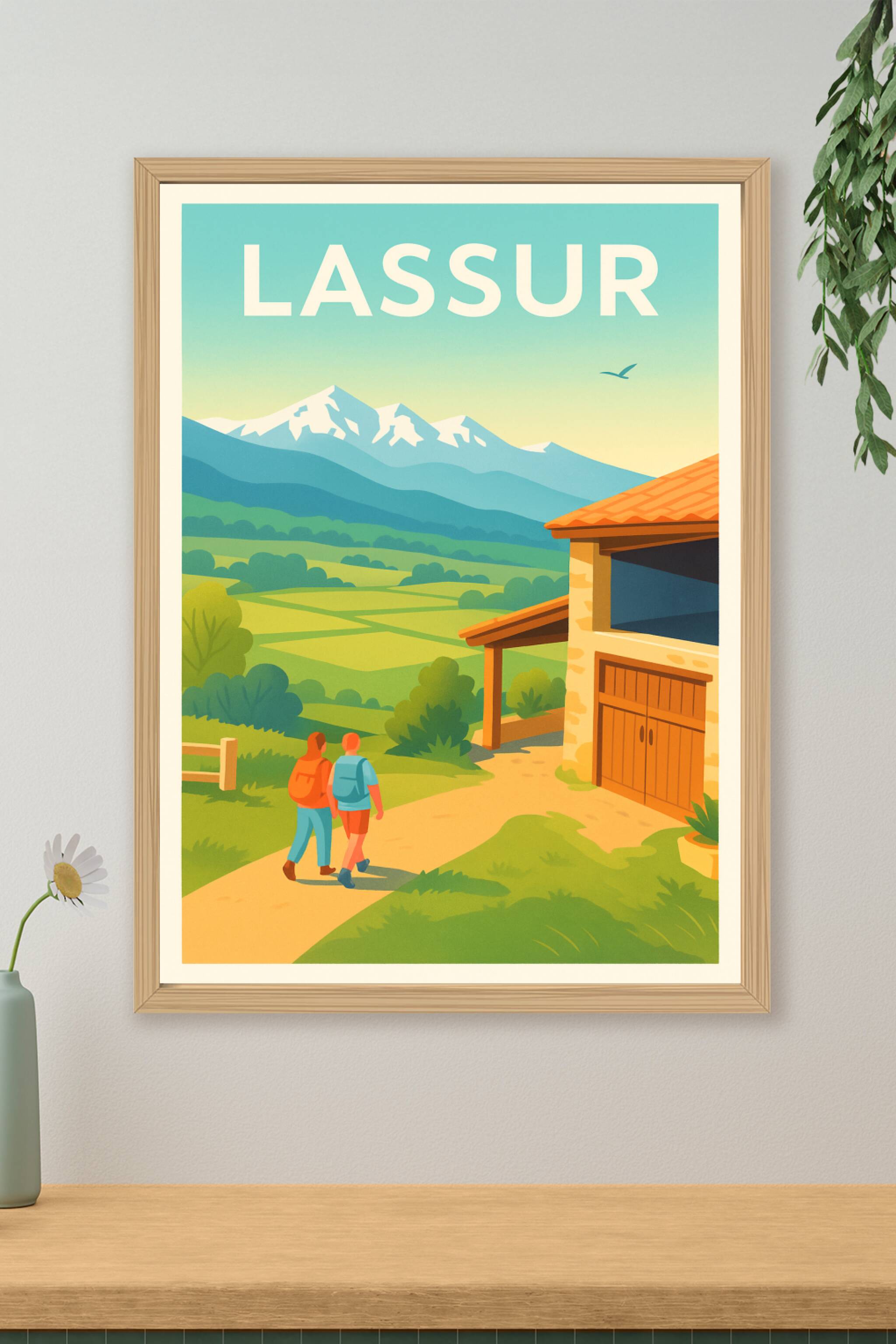 Affiche de Lassur - Évasion nature et montagnes apaisantes