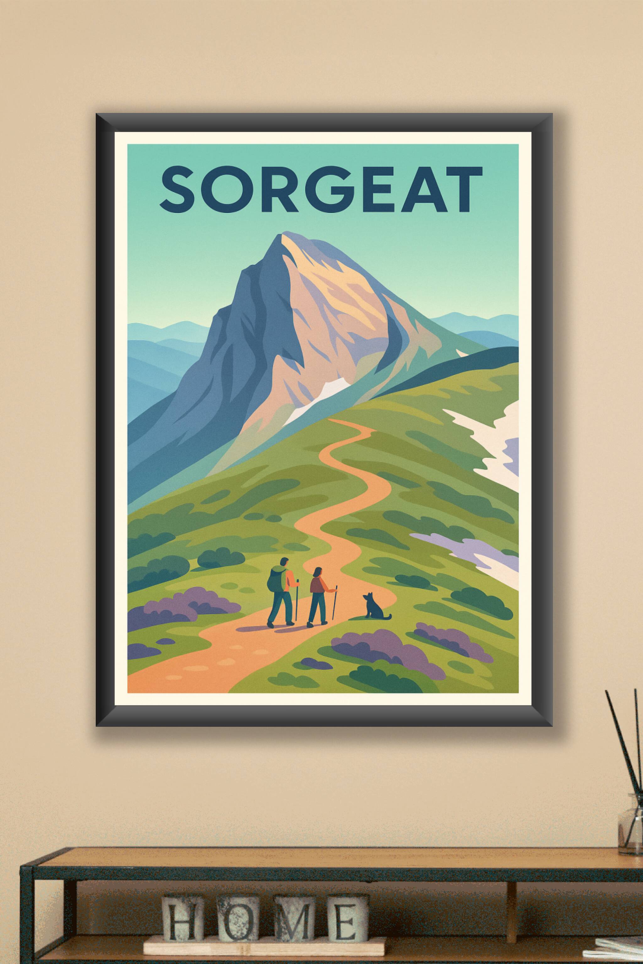 Affiche Sorgeat — L'appel de la montagne sauvage · poster d'art de Sorgeat