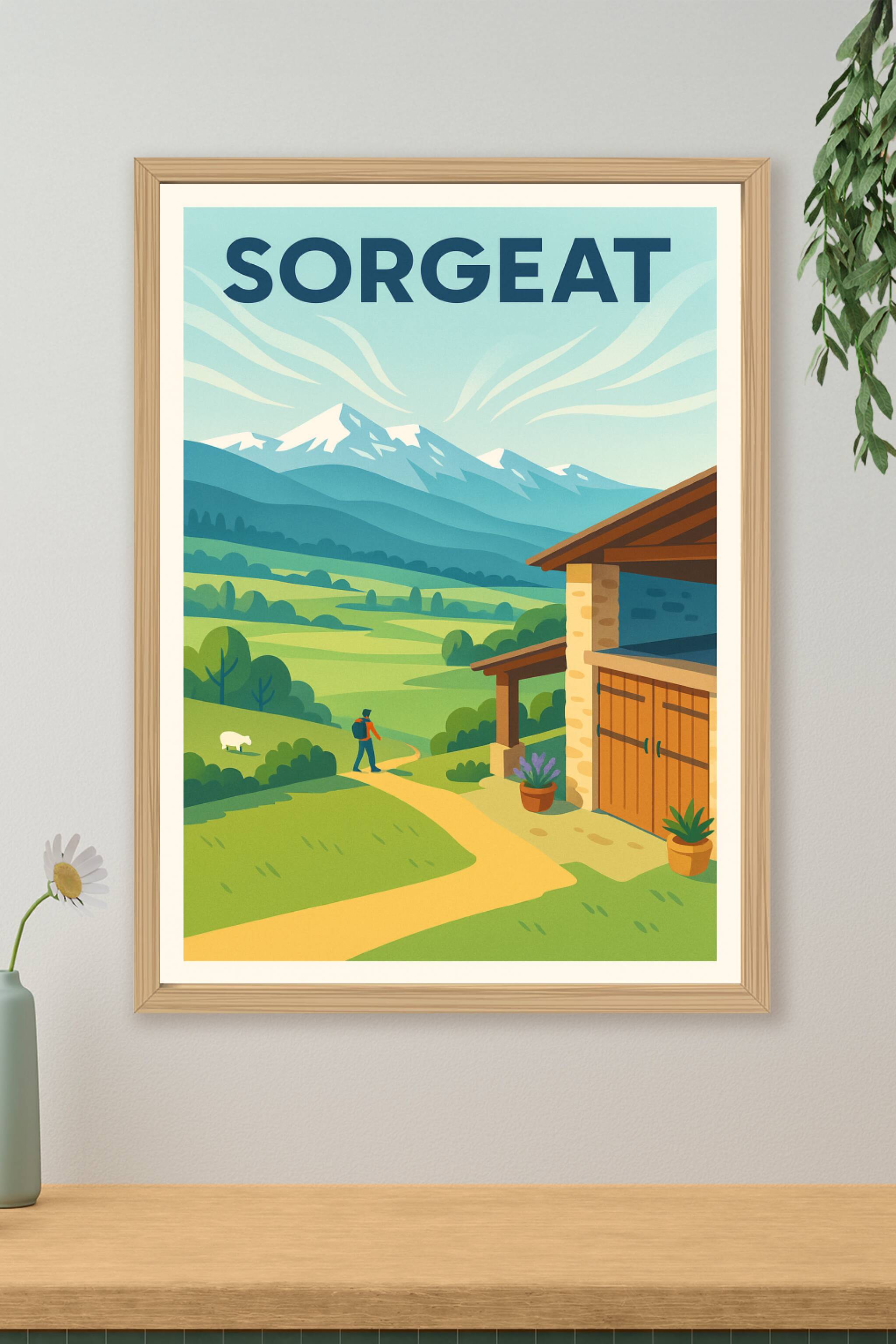 Affiche de Sorgeat - Promenade au cœur des montagnes verdoyantes