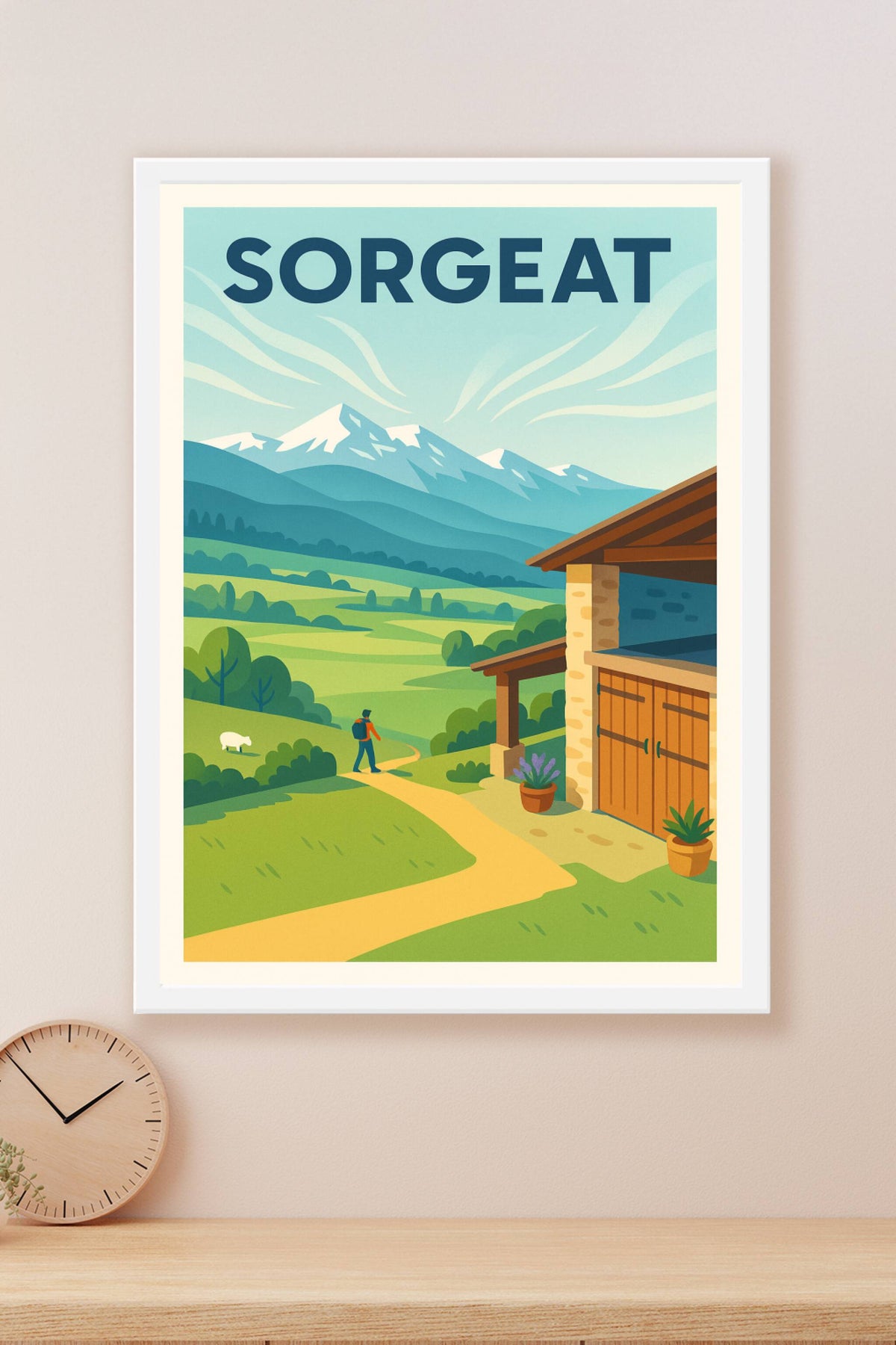Affiche Sorgeat — Promenade au cœur des montagnes verdoyantes · poster d'art de Sorgeat