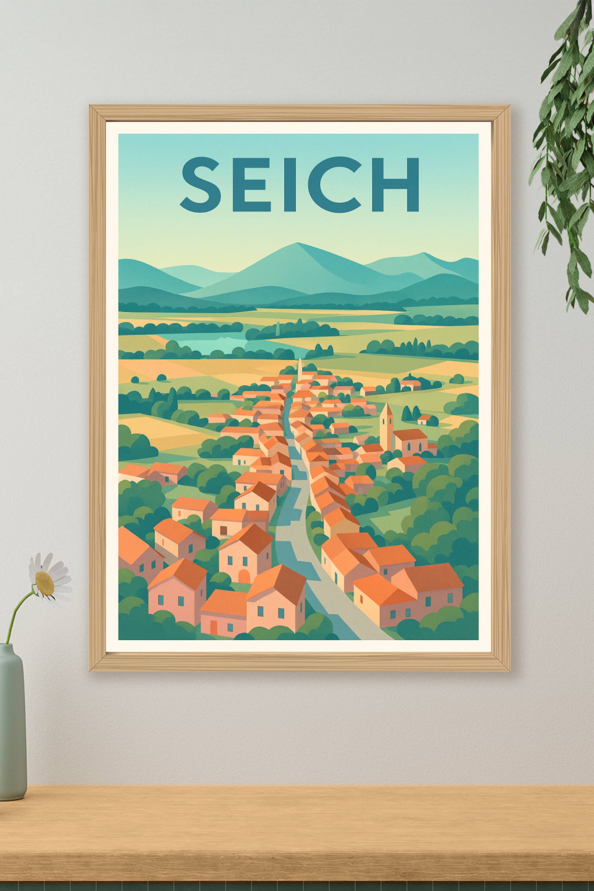 Affiche de Seich - Charme paisible d'un village occitan