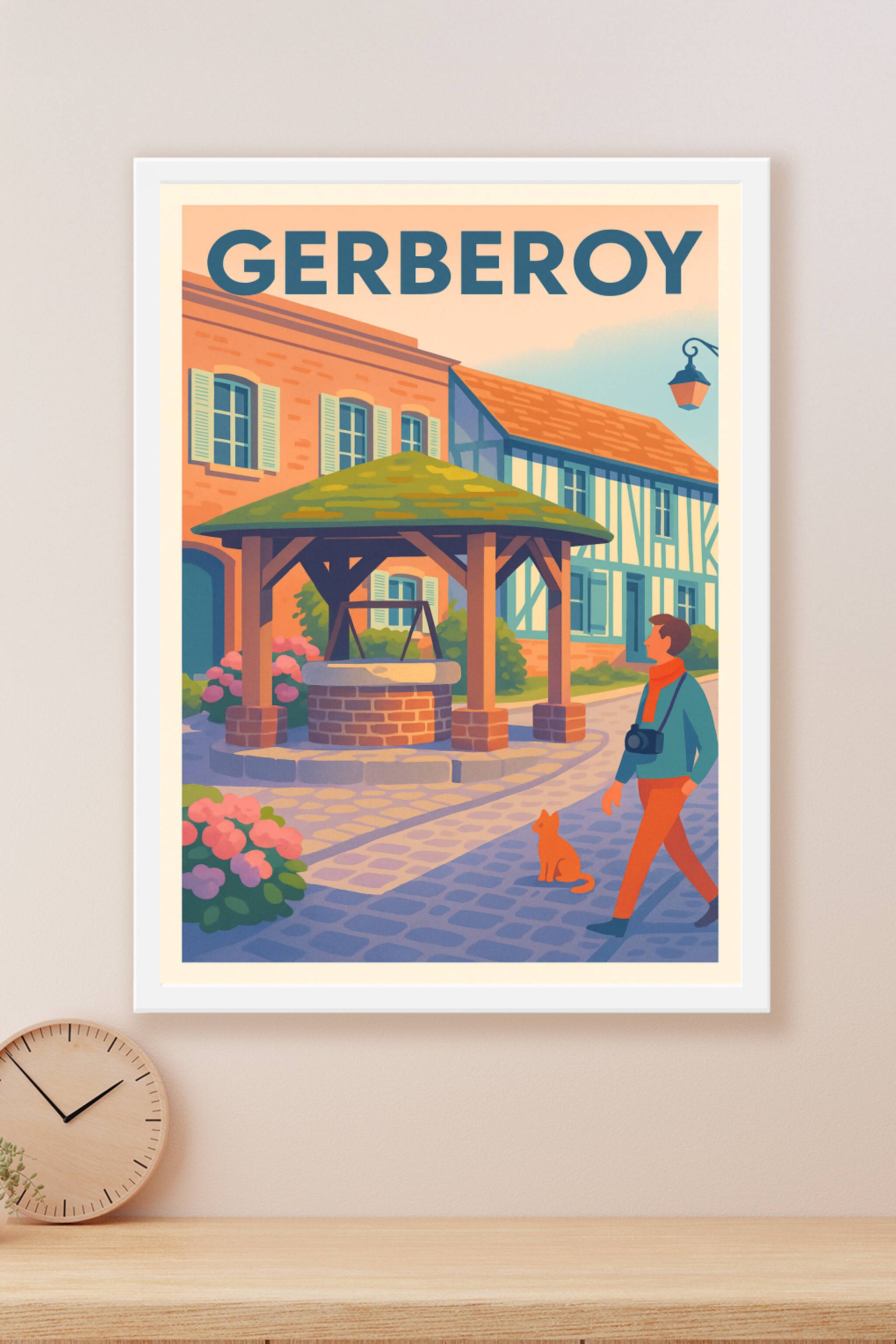 Affiche Gerberoy — Charme intemporel d'un village de caractère · poster d'art de Gerberoy