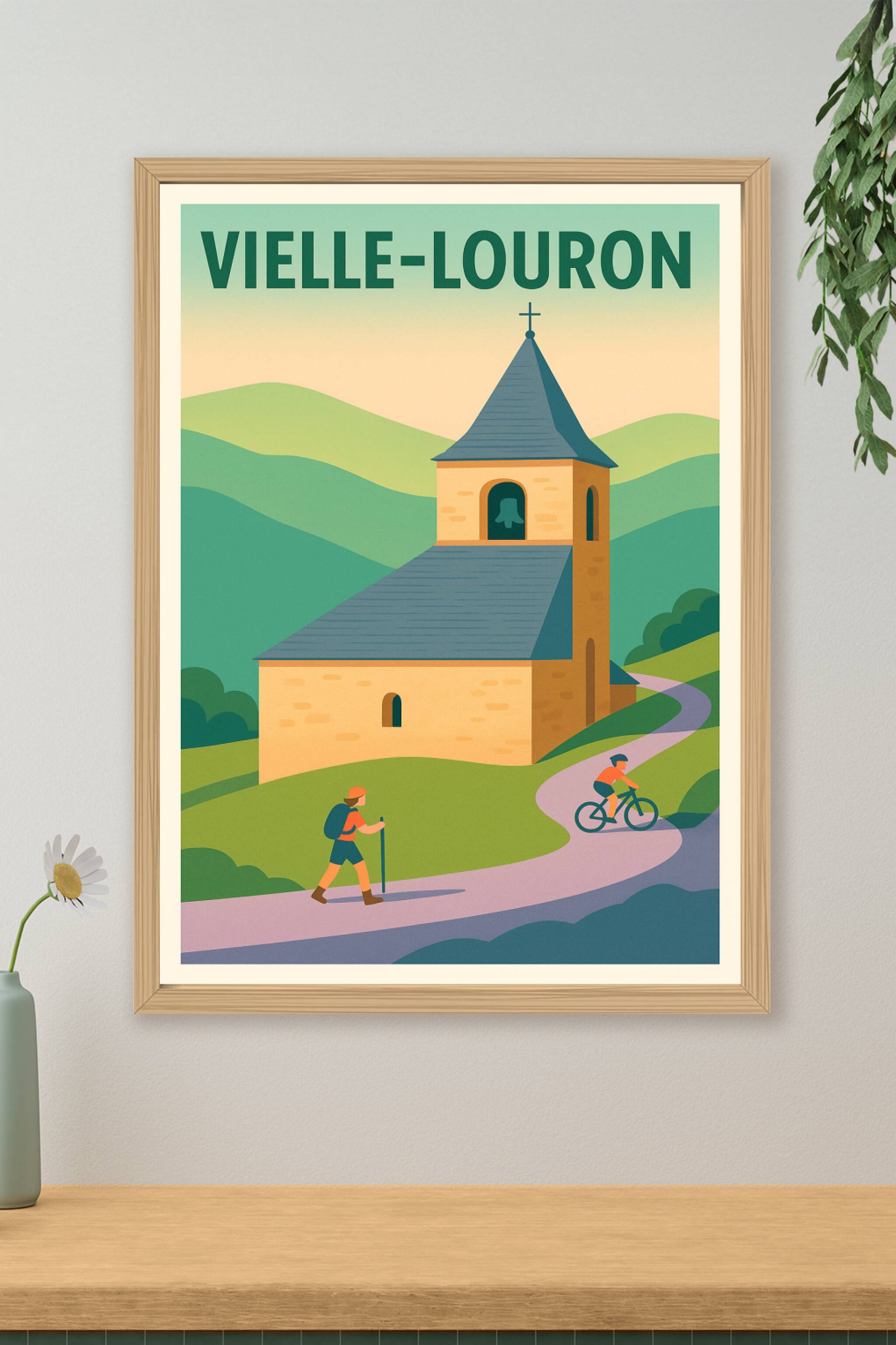 Affiche de Vielle-Louron - Évasion nature et patrimoine