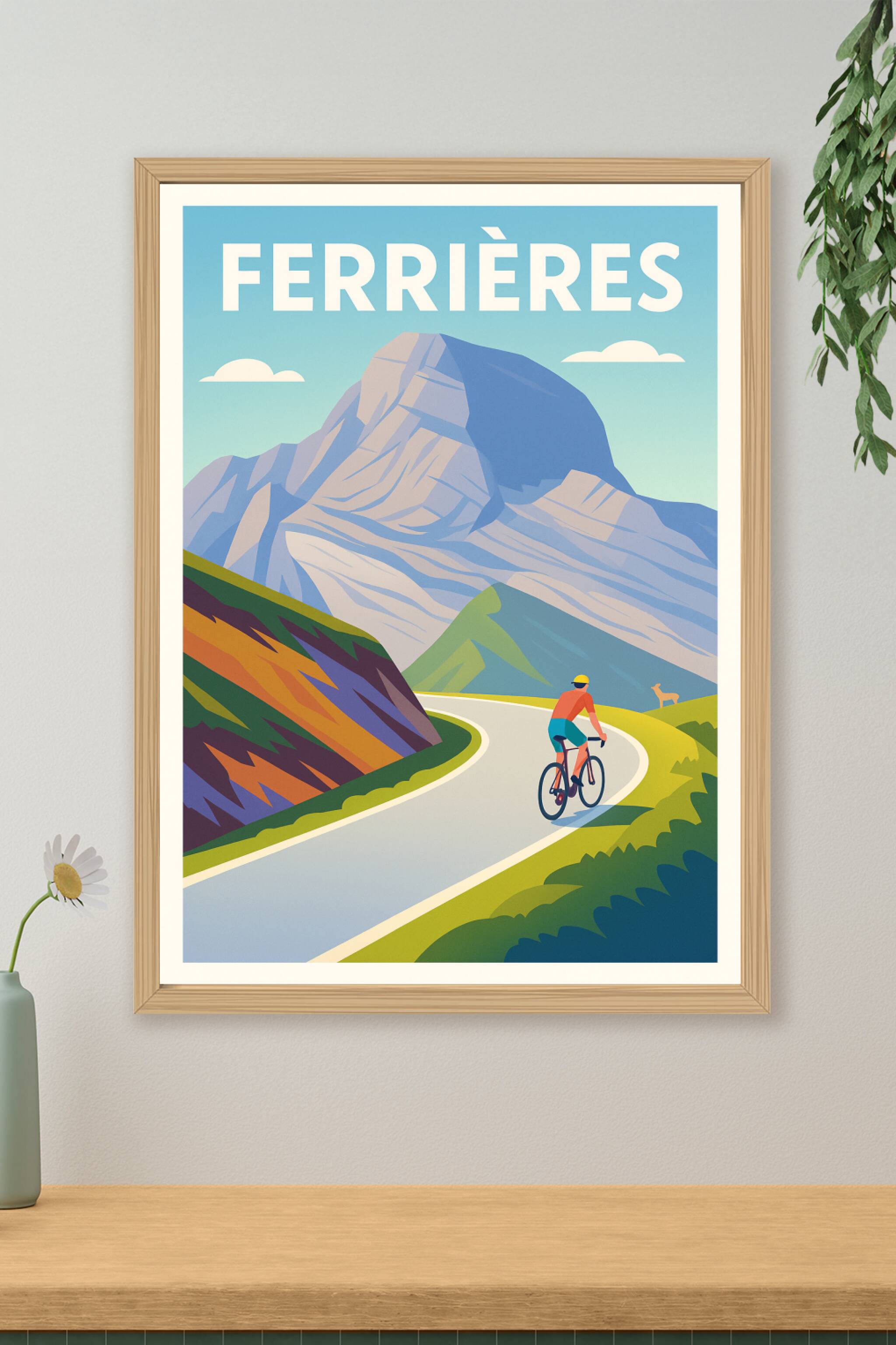 Affiche de Ferrières - L'ascension cycliste au cœur des montagnes