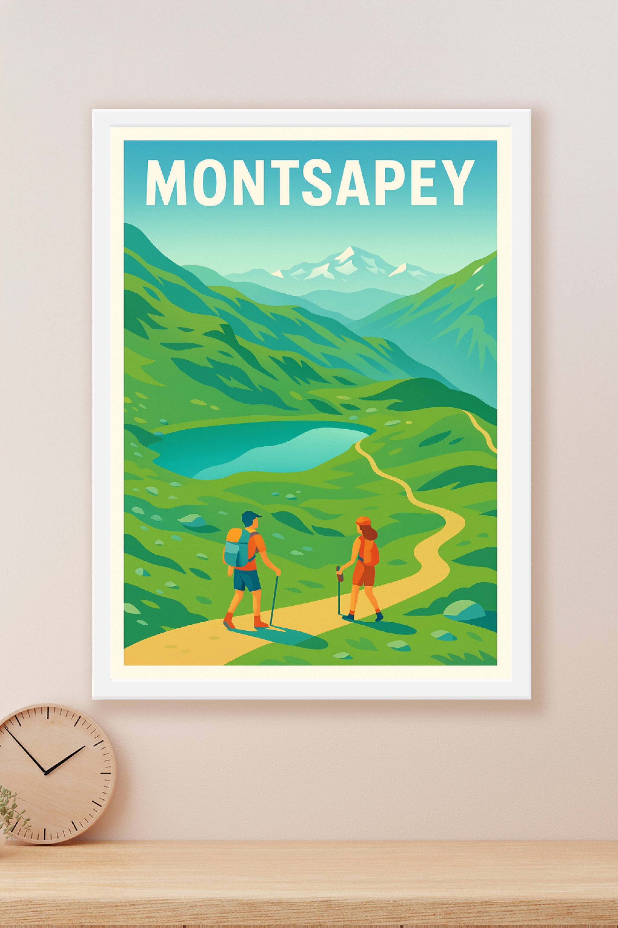 Affiche Montsapey — L'appel du grand air en montagne · poster d'art de Montsapey