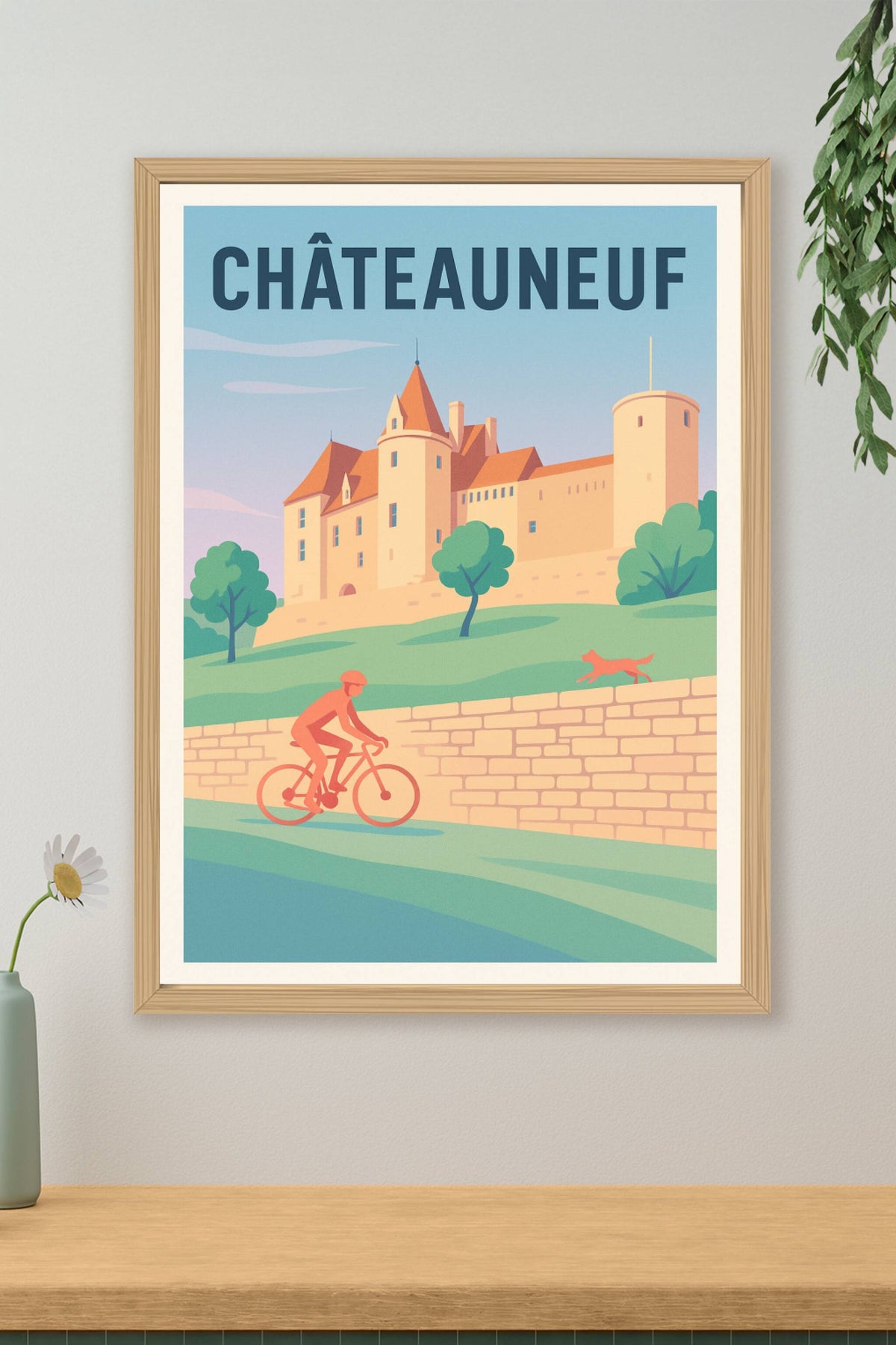 Affiche Châteauneuf — L'élégance d'un château en mouvement · poster d'art de Châteauneuf