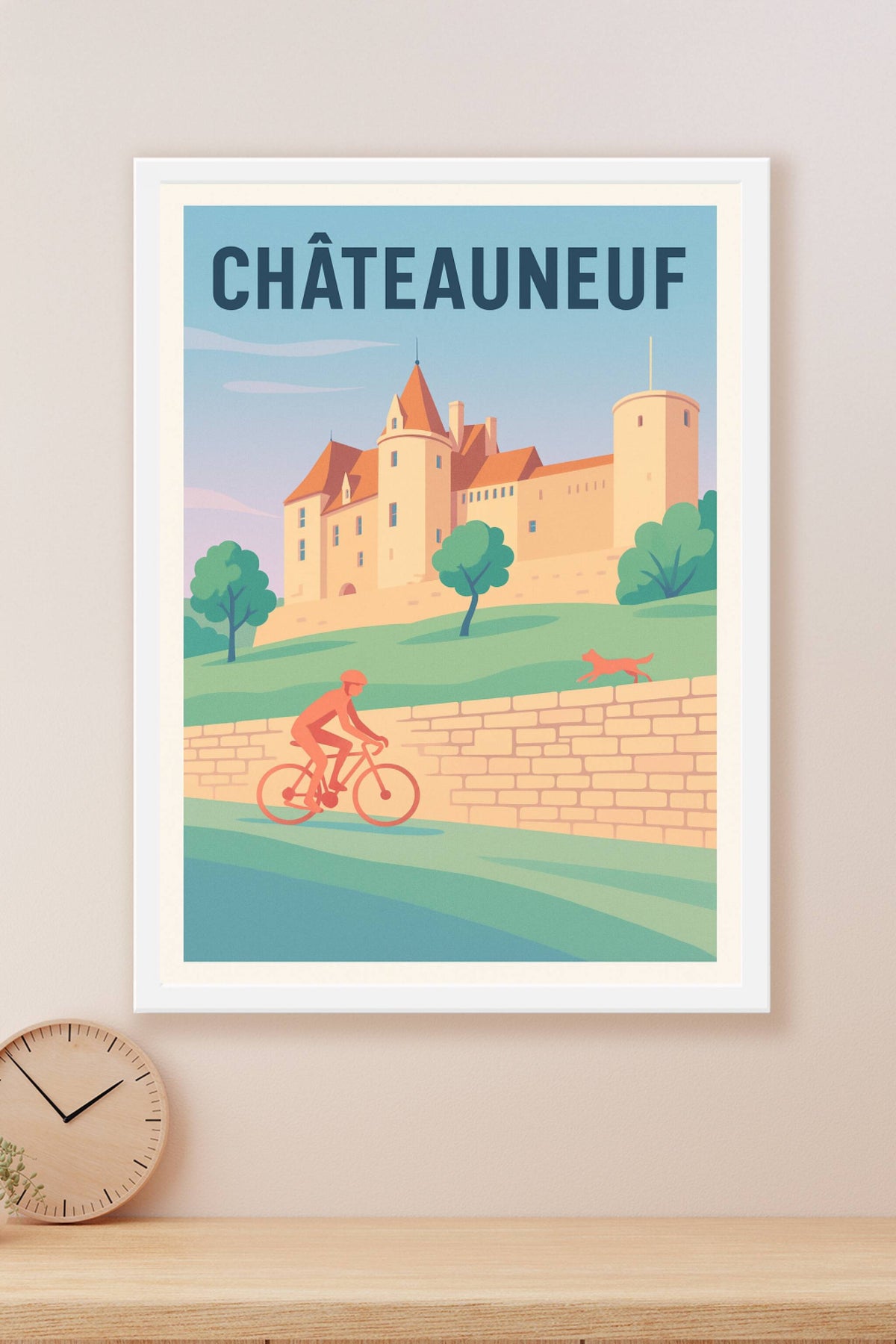 Affiche Châteauneuf — L'élégance d'un château en mouvement · poster d'art de Châteauneuf
