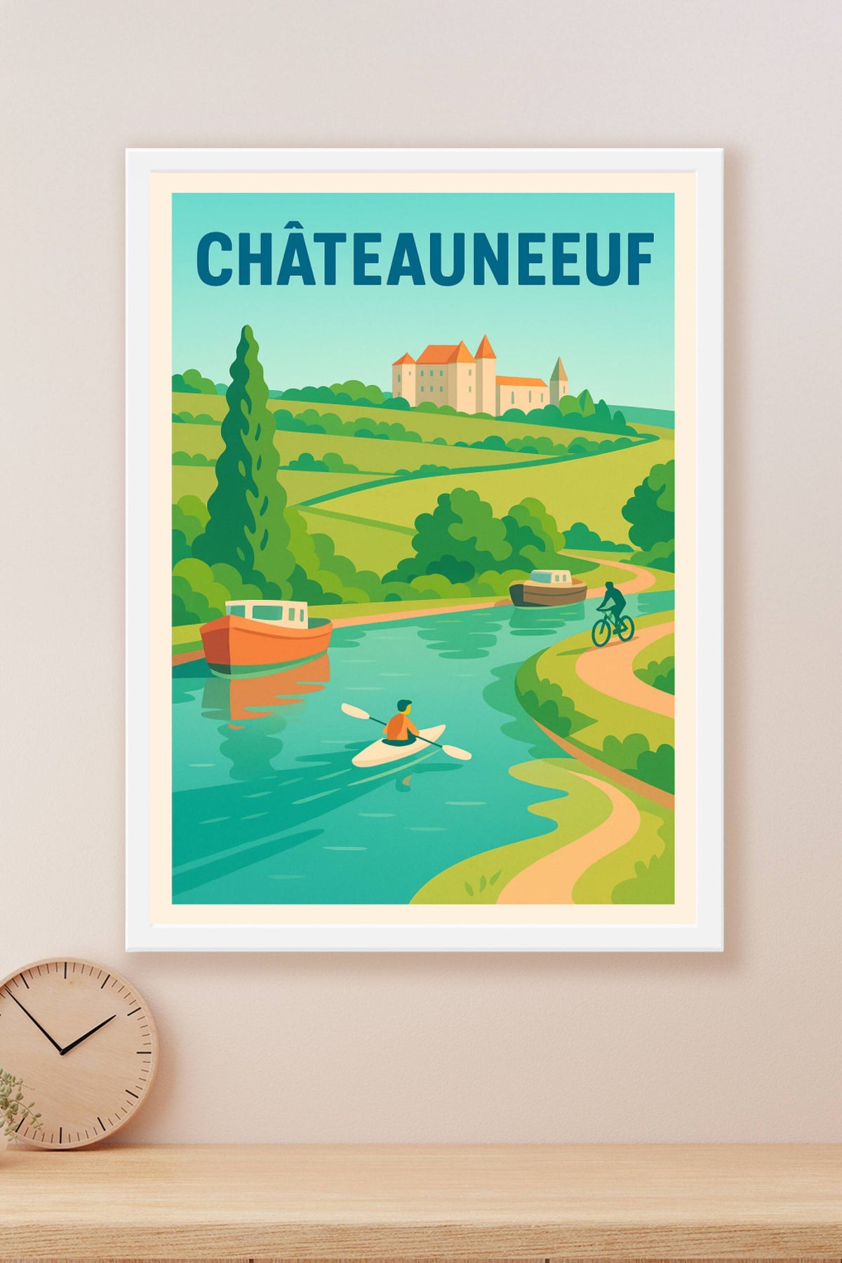 Affiche Châteauneuf — Escapade nature et détente · poster d'art de Châteauneuf