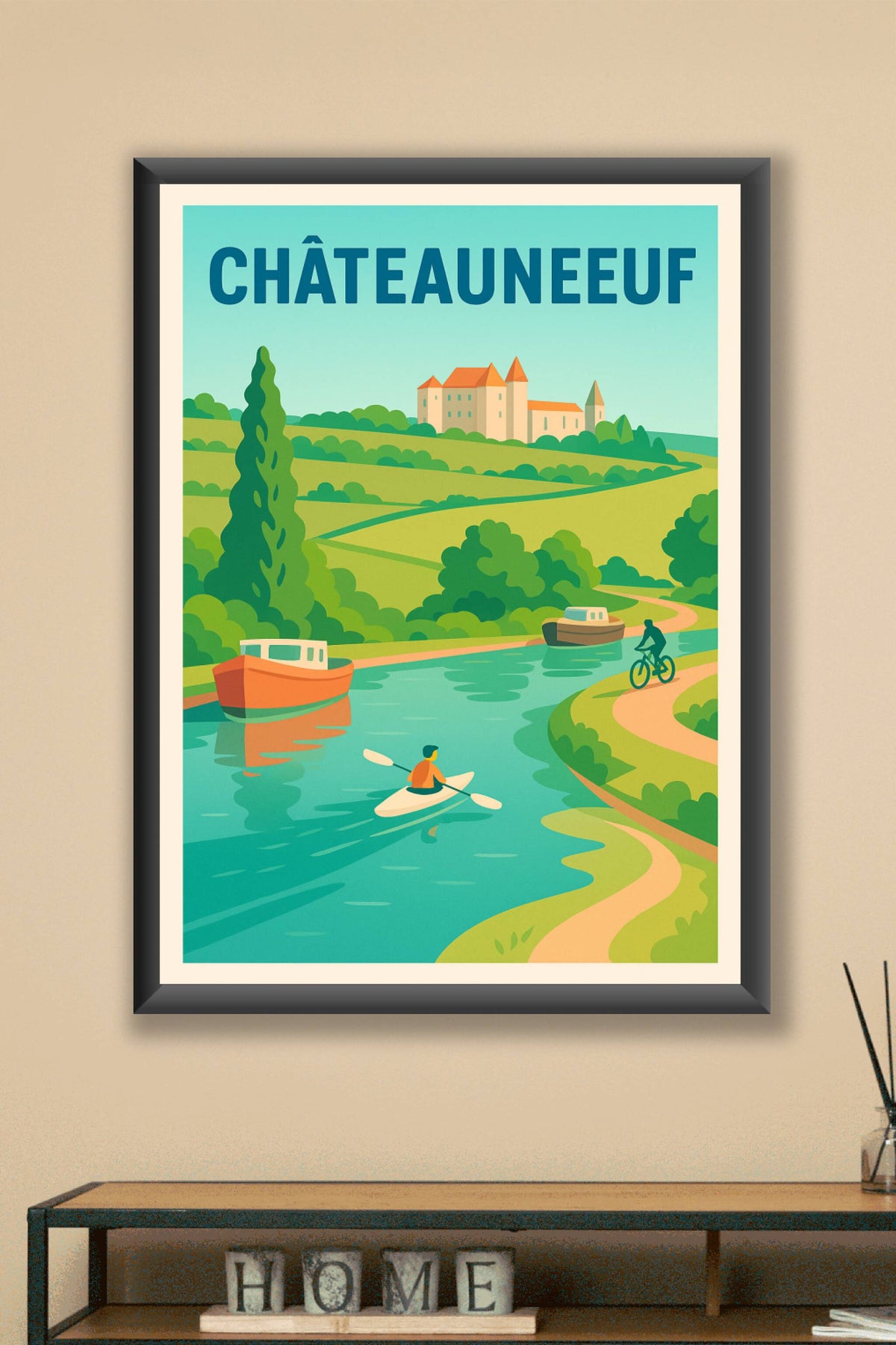 Affiche Châteauneuf — Escapade nature et détente · poster d'art de Châteauneuf