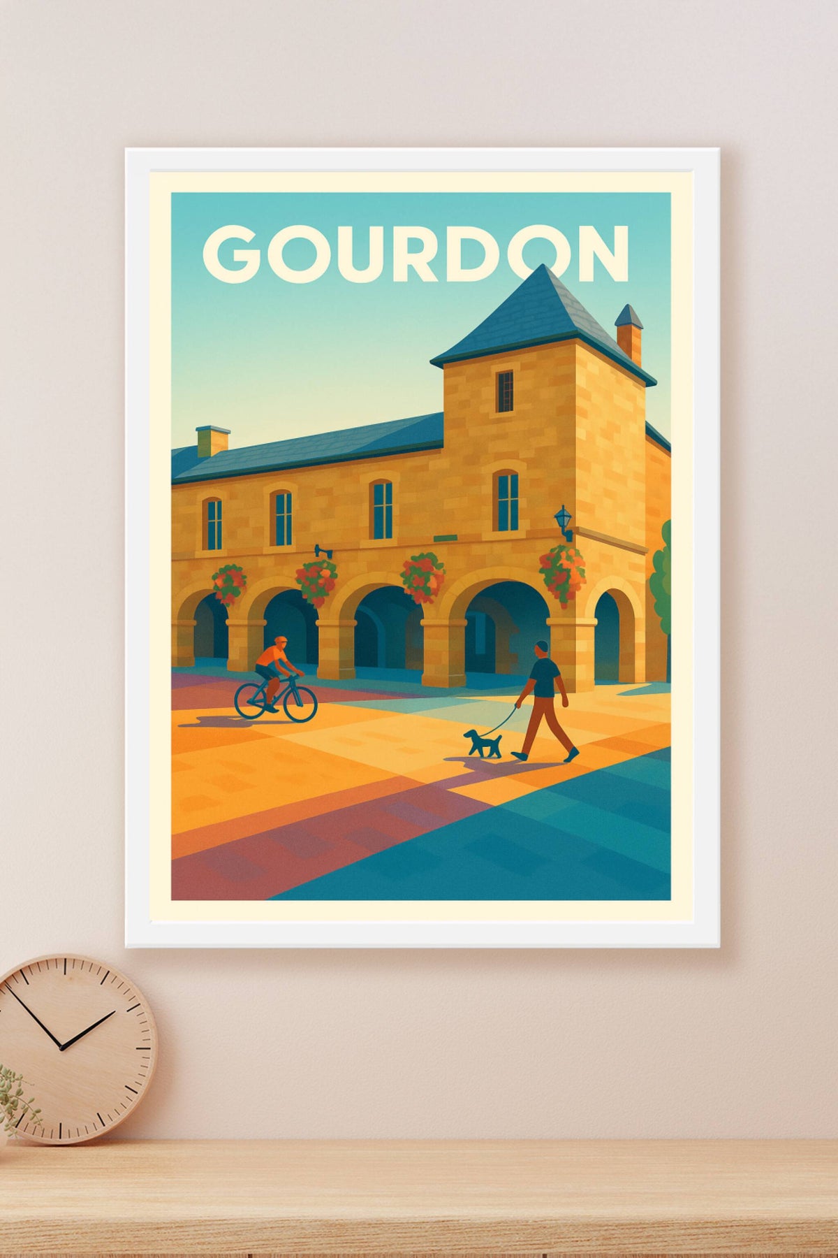Affiche Gourdon — Charme authentique et douceur de vivre · poster d'art de Gourdon