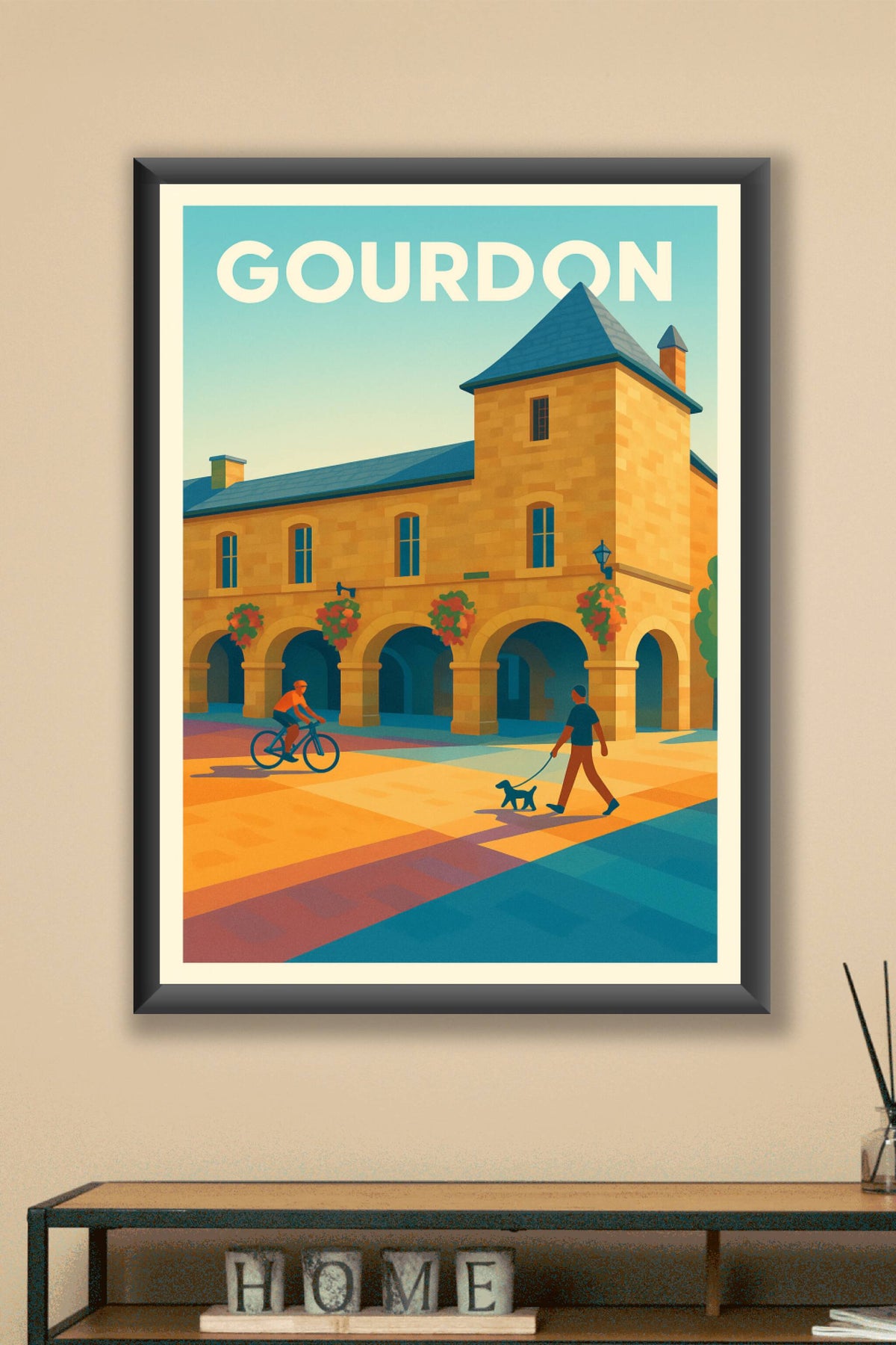 Affiche Gourdon — Charme authentique et douceur de vivre · poster d'art de Gourdon