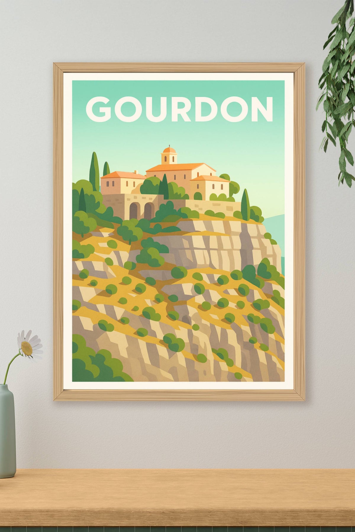 Affiche Gourdon — L’élégance perchée de la Provence · poster d'art de Gourdon