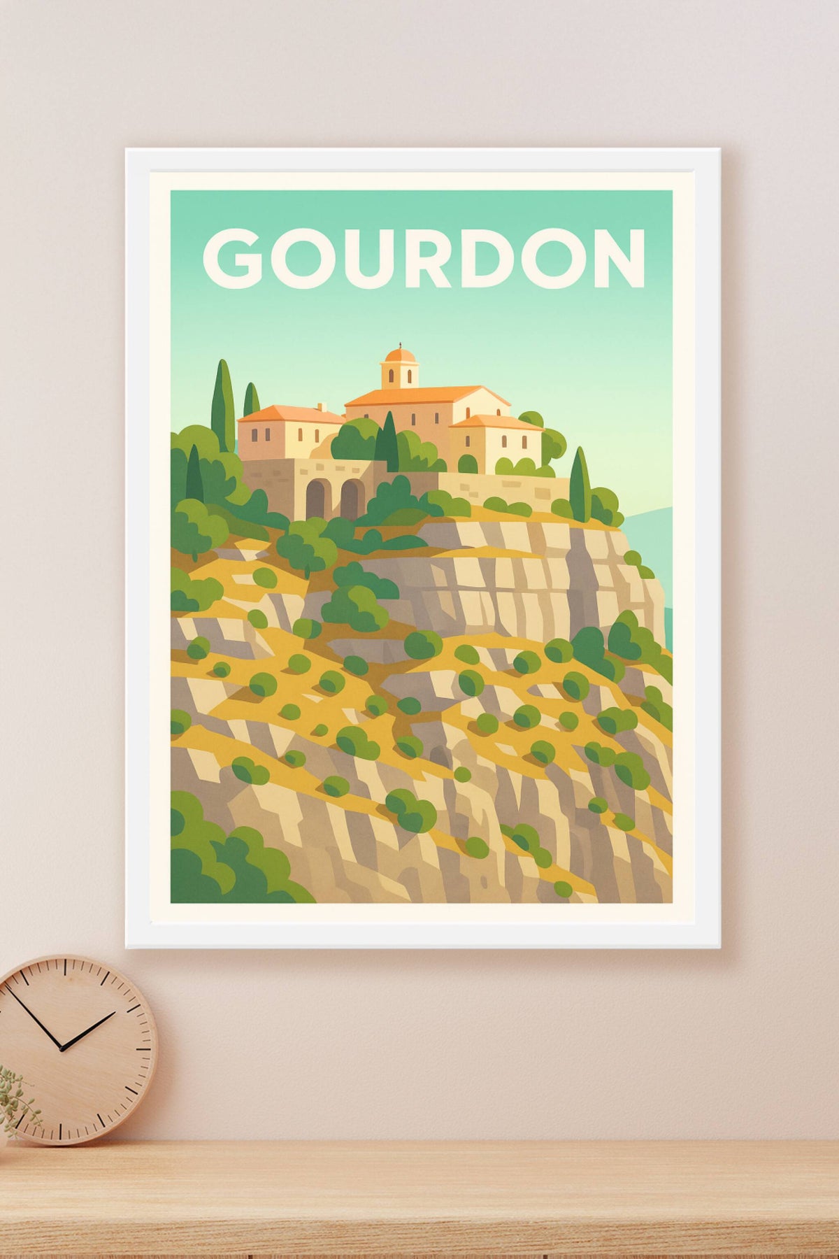 Affiche Gourdon — L’élégance perchée de la Provence · poster d'art de Gourdon