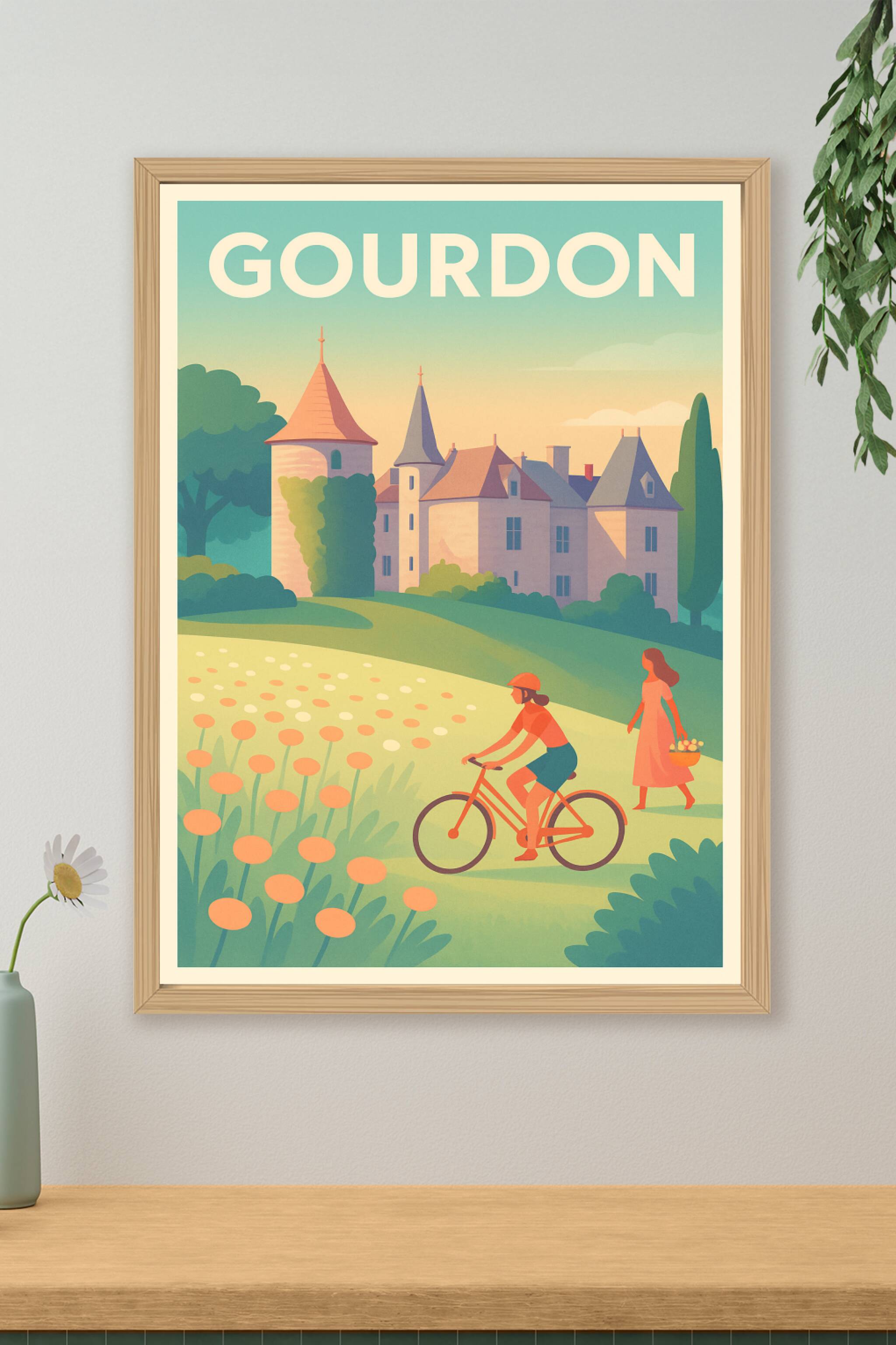 Affiche de Gourdon - L'élégance paisible de la Provence