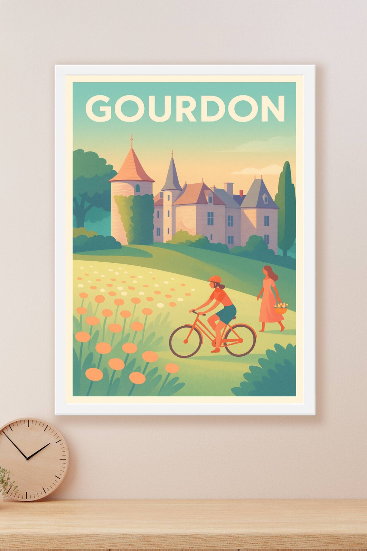 Affiche Gourdon — L'élégance paisible de la Provence · poster d'art de Gourdon