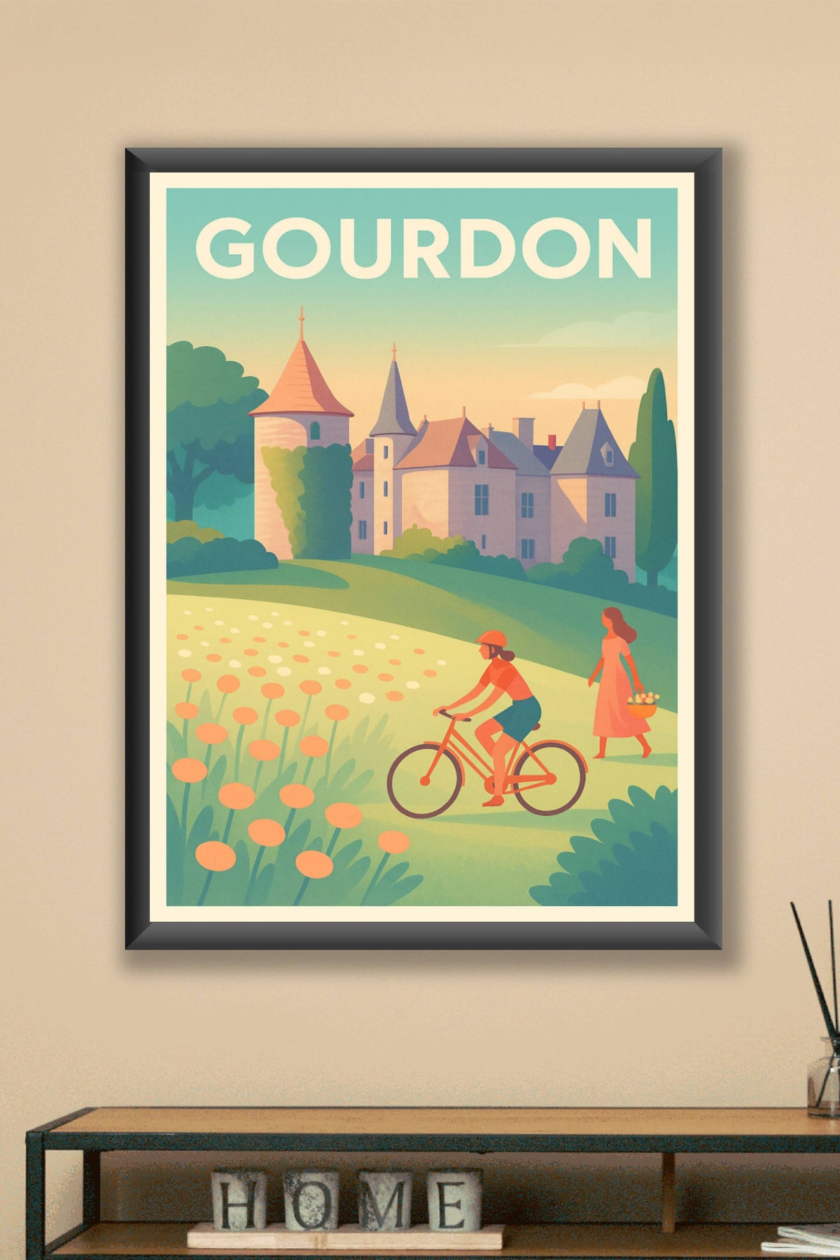Affiche Gourdon — L'élégance paisible de la Provence · poster d'art de Gourdon