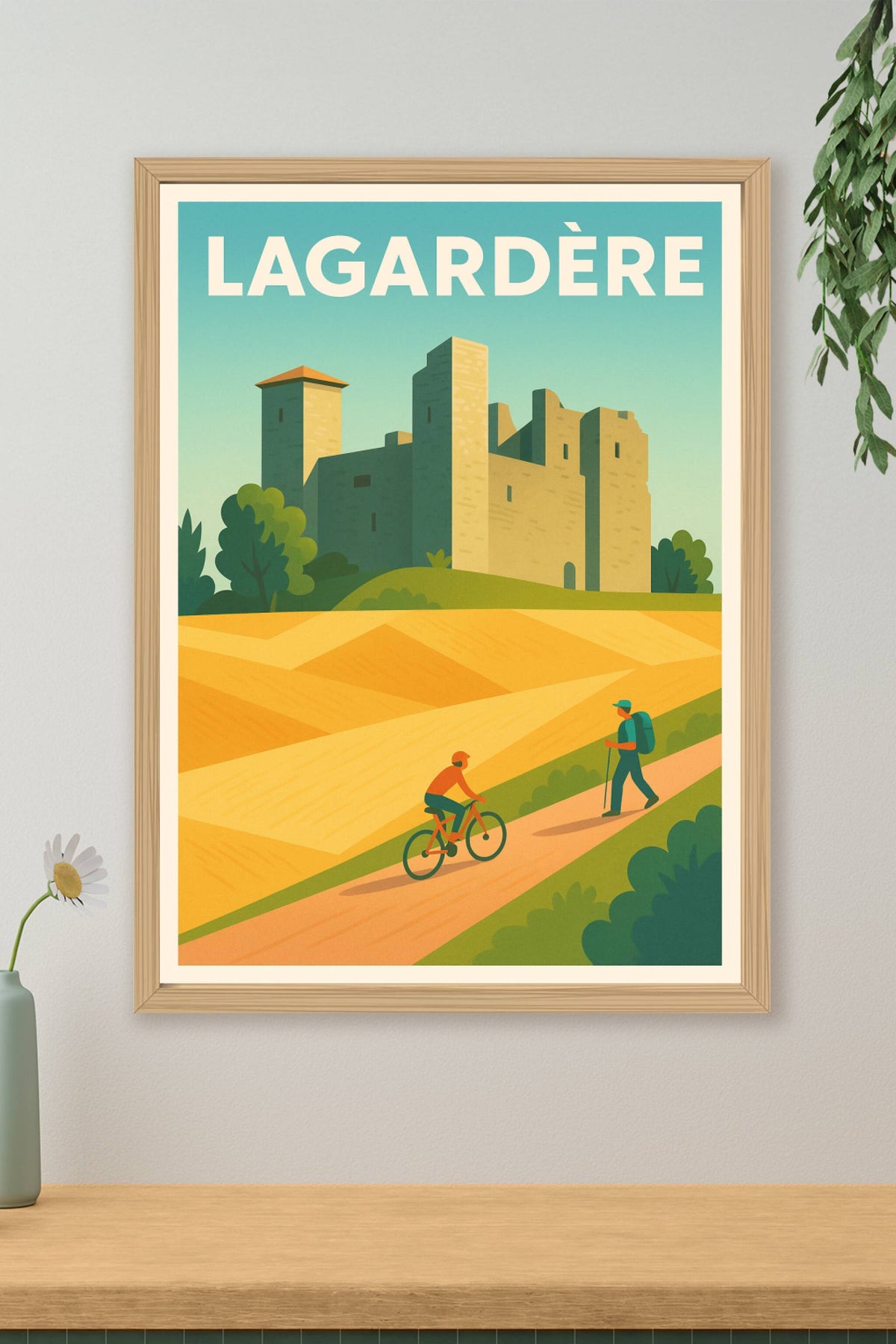 Affiche Lagardère — Charme médiéval et nature préservée · poster d'art de Lagardère