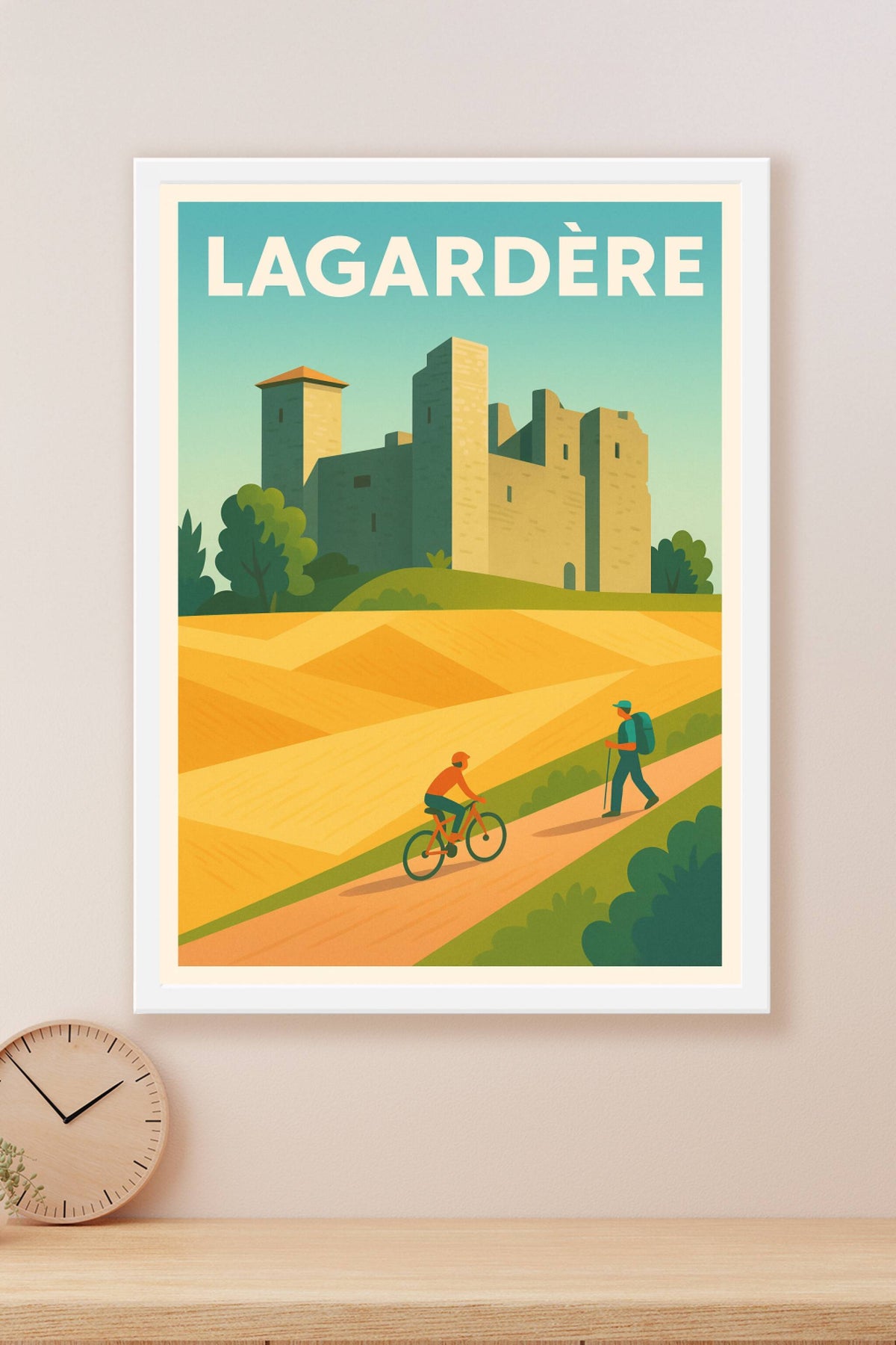 Affiche Lagardère — Charme médiéval et nature préservée · poster d'art de Lagardère