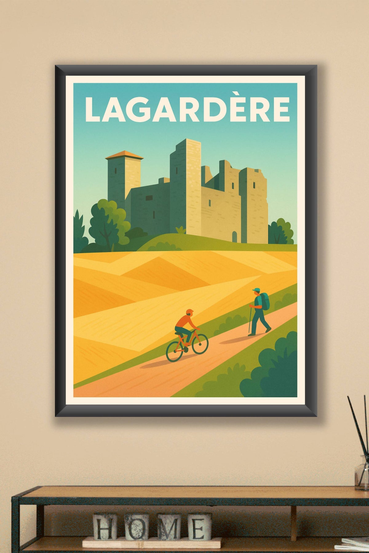 Affiche Lagardère — Charme médiéval et nature préservée · poster d'art de Lagardère