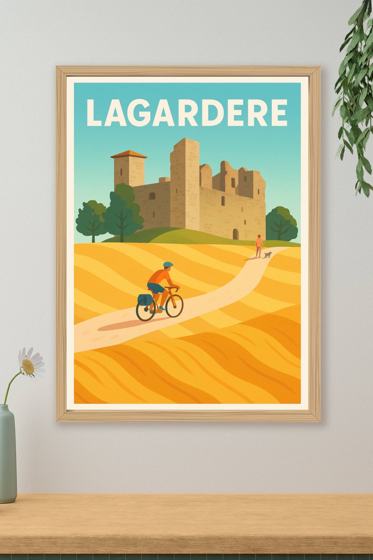 Affiche Lagardere — Un voyage à travers l'histoire à vélo · poster d'art de Lagardere