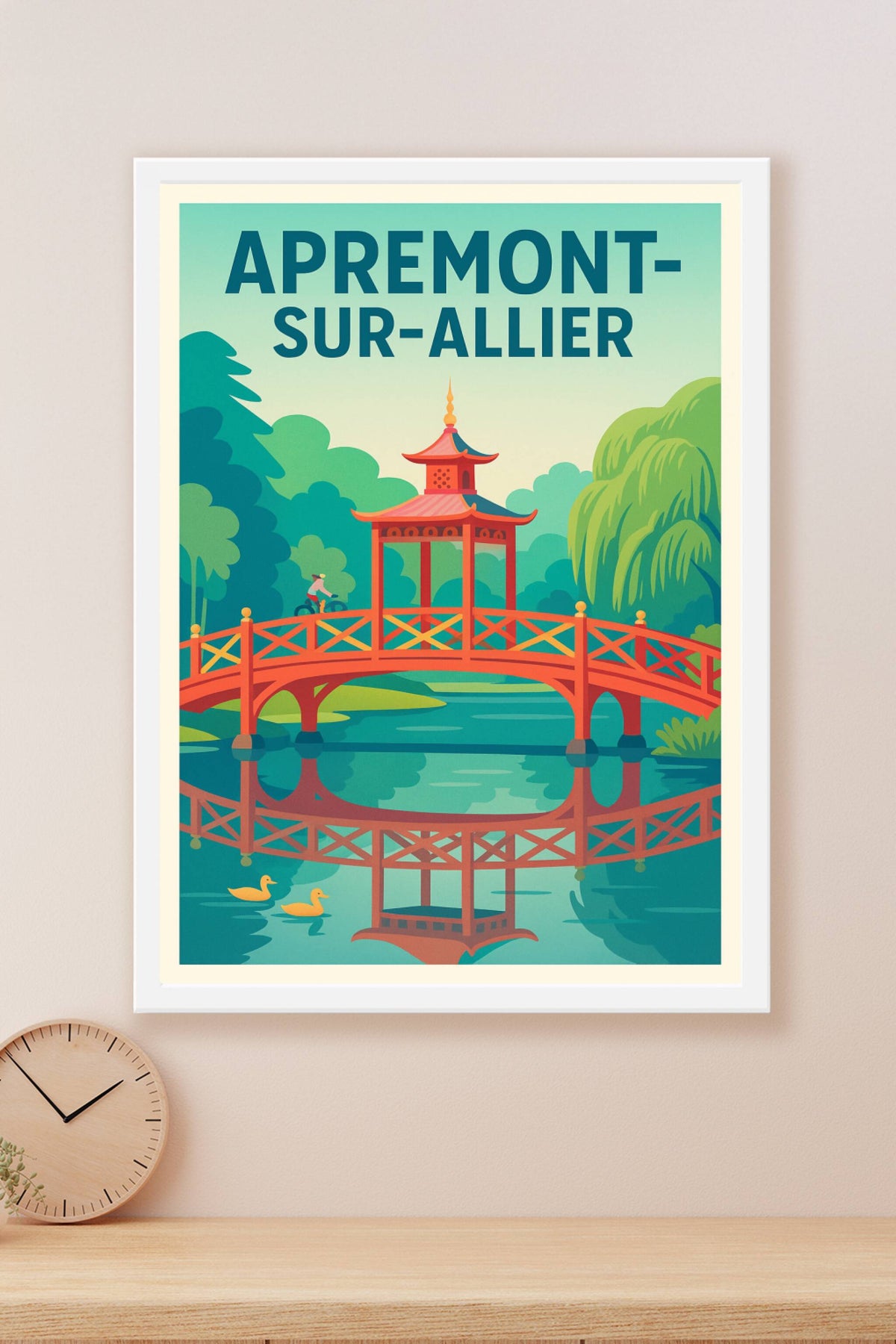 Affiche Apremont-sur-Allier — Le charme du Japon en Berry · poster d'art de Apremont-sur-Allier