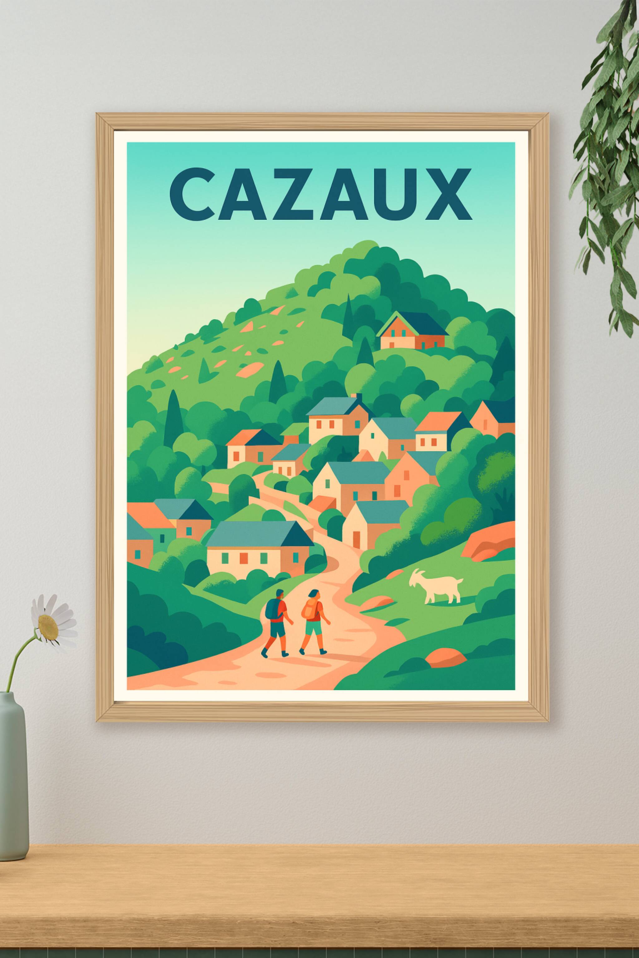 Affiche de Cazaux - Promenade au cœur du village pittoresque