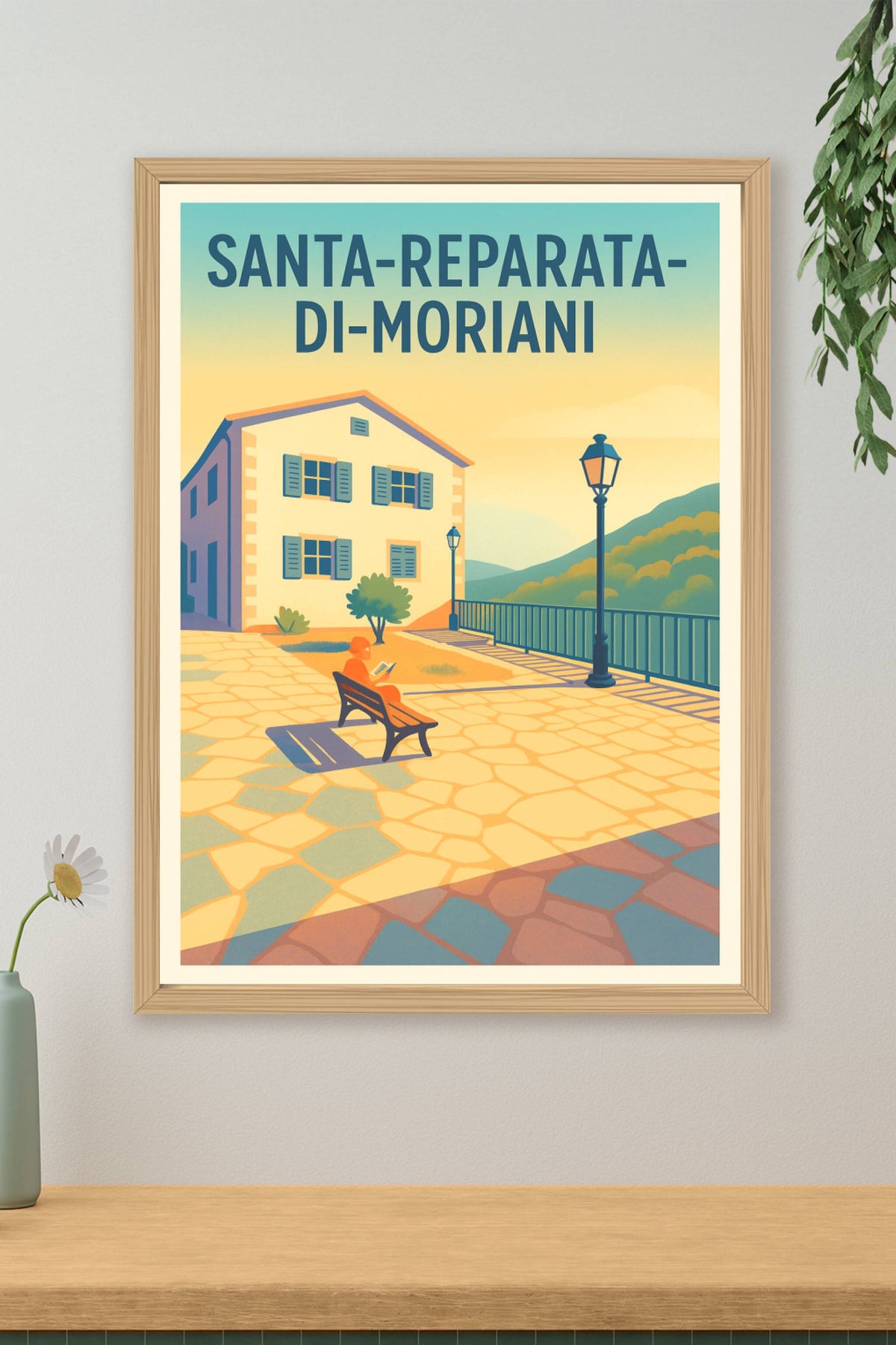 Affiche Santa-Reparata-di-Moriani — Charme paisible au soleil corse · poster d'art de Santa-Reparata-di-Moriani