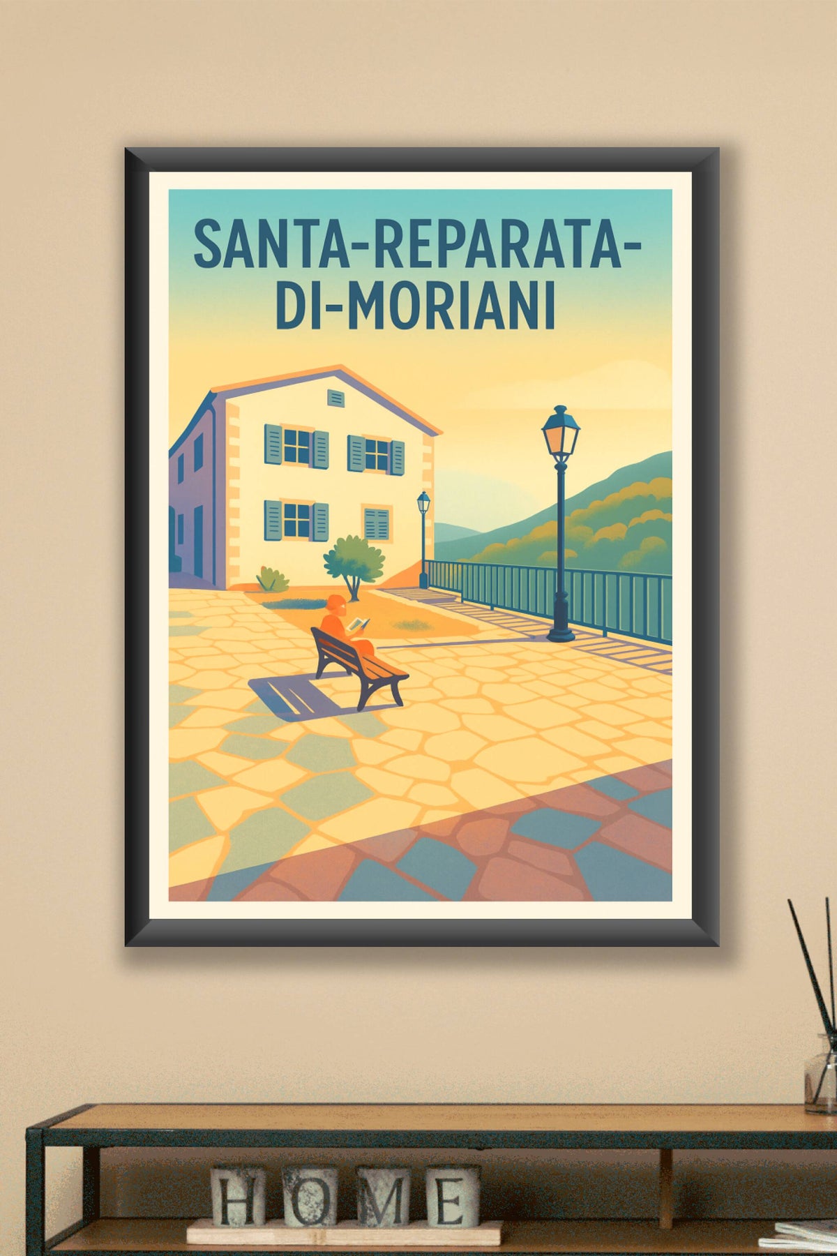 Affiche Santa-Reparata-di-Moriani — Charme paisible au soleil corse · poster d'art de Santa-Reparata-di-Moriani