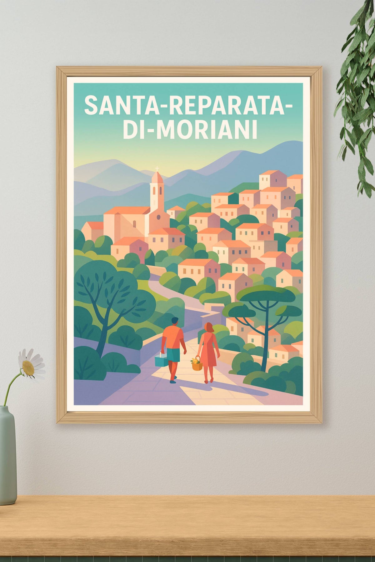 Affiche Santa-Reparata-di-Moriani — Charme et sérénité corse · poster d'art de Santa-Reparata-di-Moriani