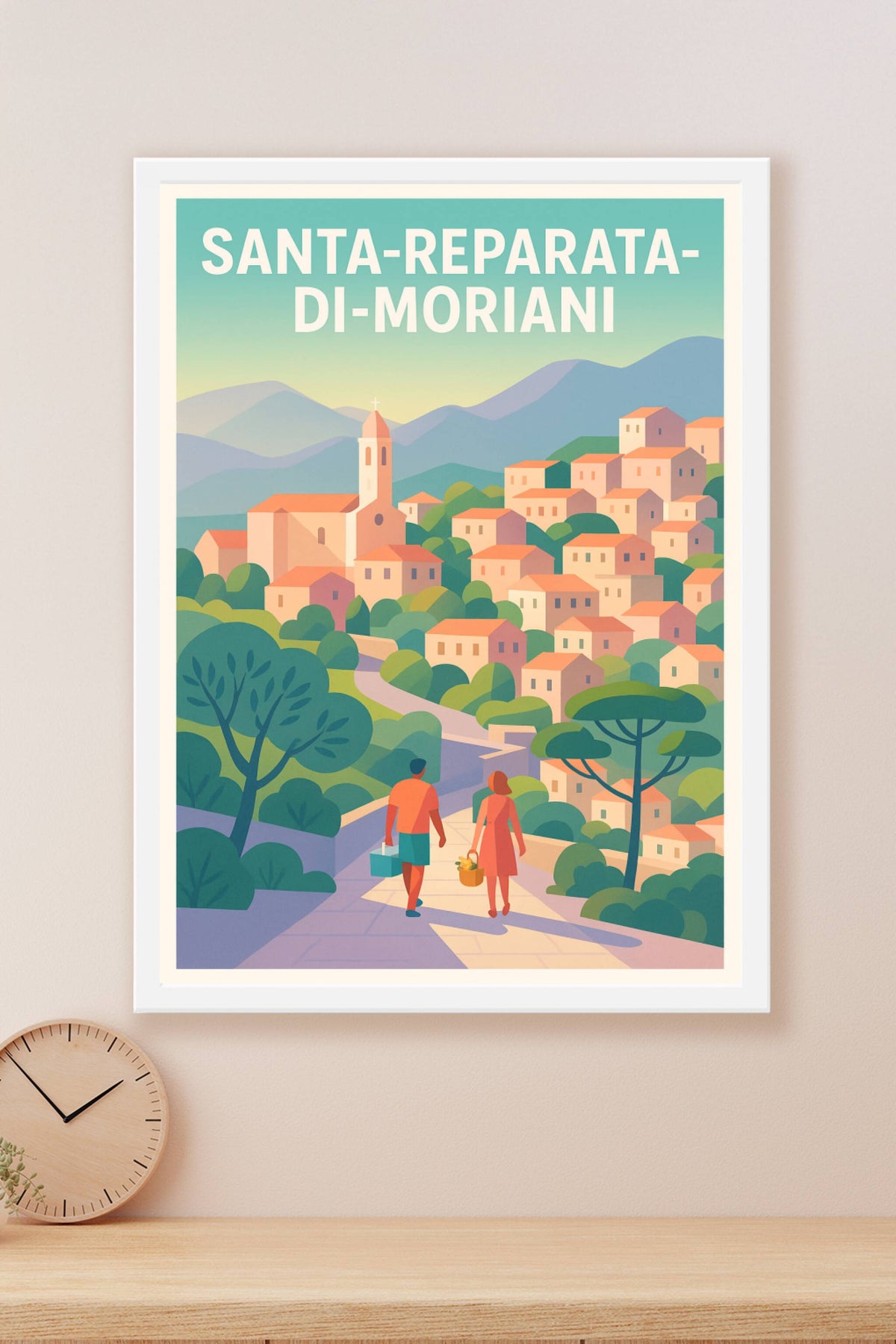 Affiche Santa-Reparata-di-Moriani — Charme et sérénité corse · poster d'art de Santa-Reparata-di-Moriani