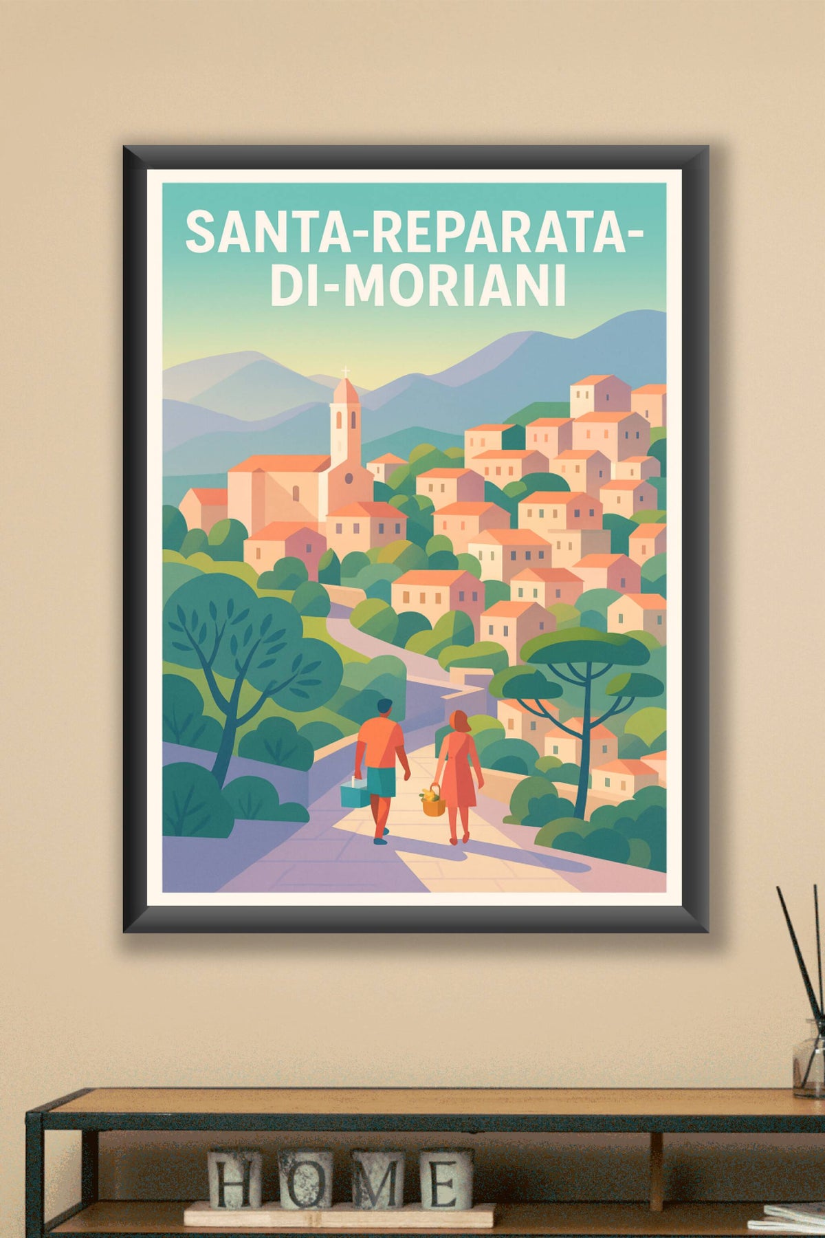 Affiche Santa-Reparata-di-Moriani — Charme et sérénité corse · poster d'art de Santa-Reparata-di-Moriani