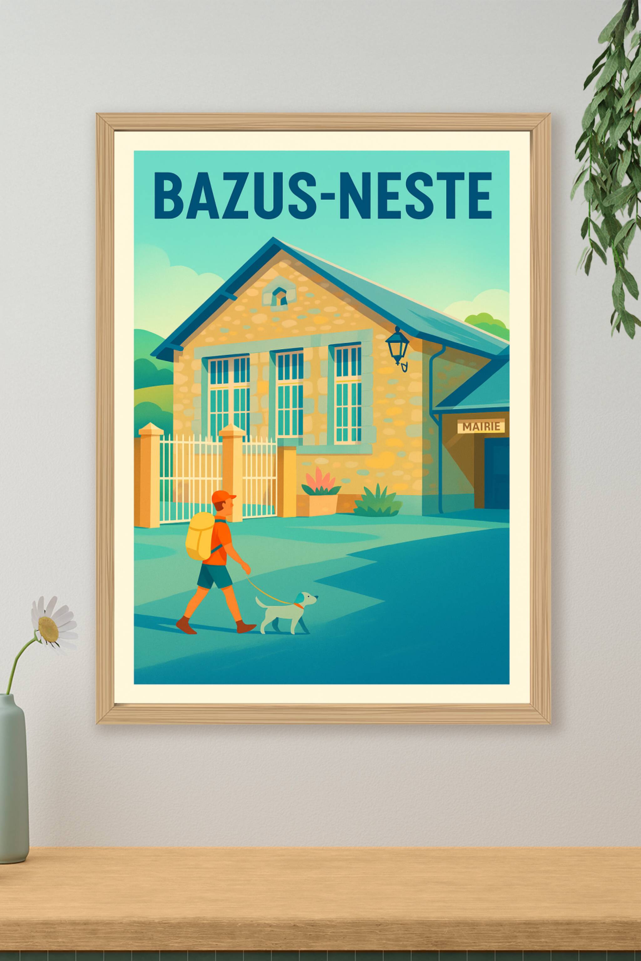 Affiche de Bazus-Neste - L’élégance paisible du village