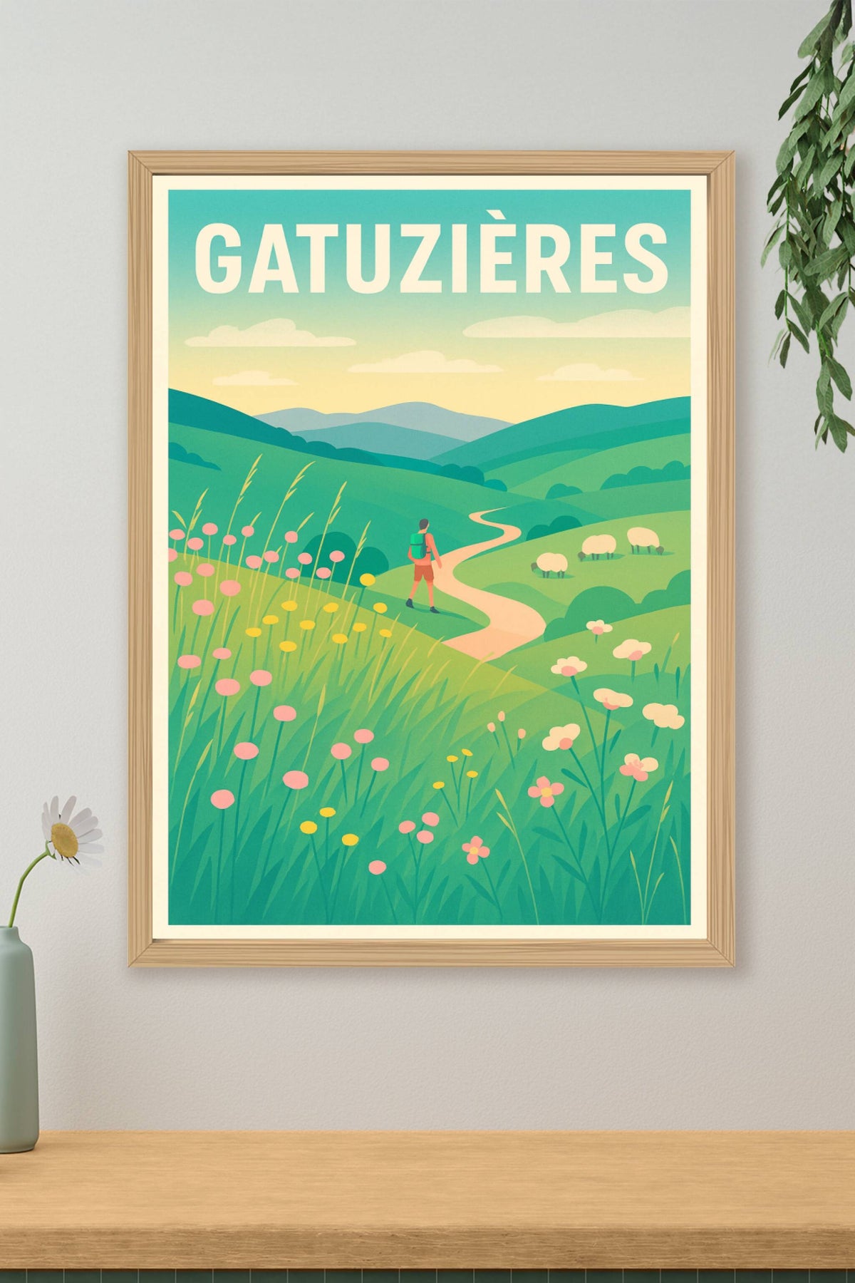 Affiche Gatuzières — Échappée nature en pleine randonnée · poster d'art de Gatuzières