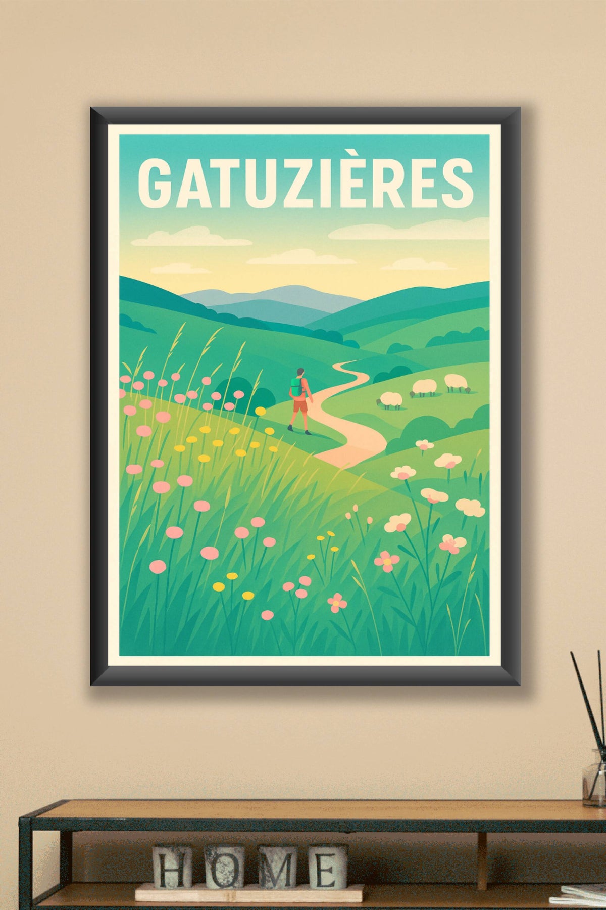 Affiche Gatuzières — Échappée nature en pleine randonnée · poster d'art de Gatuzières