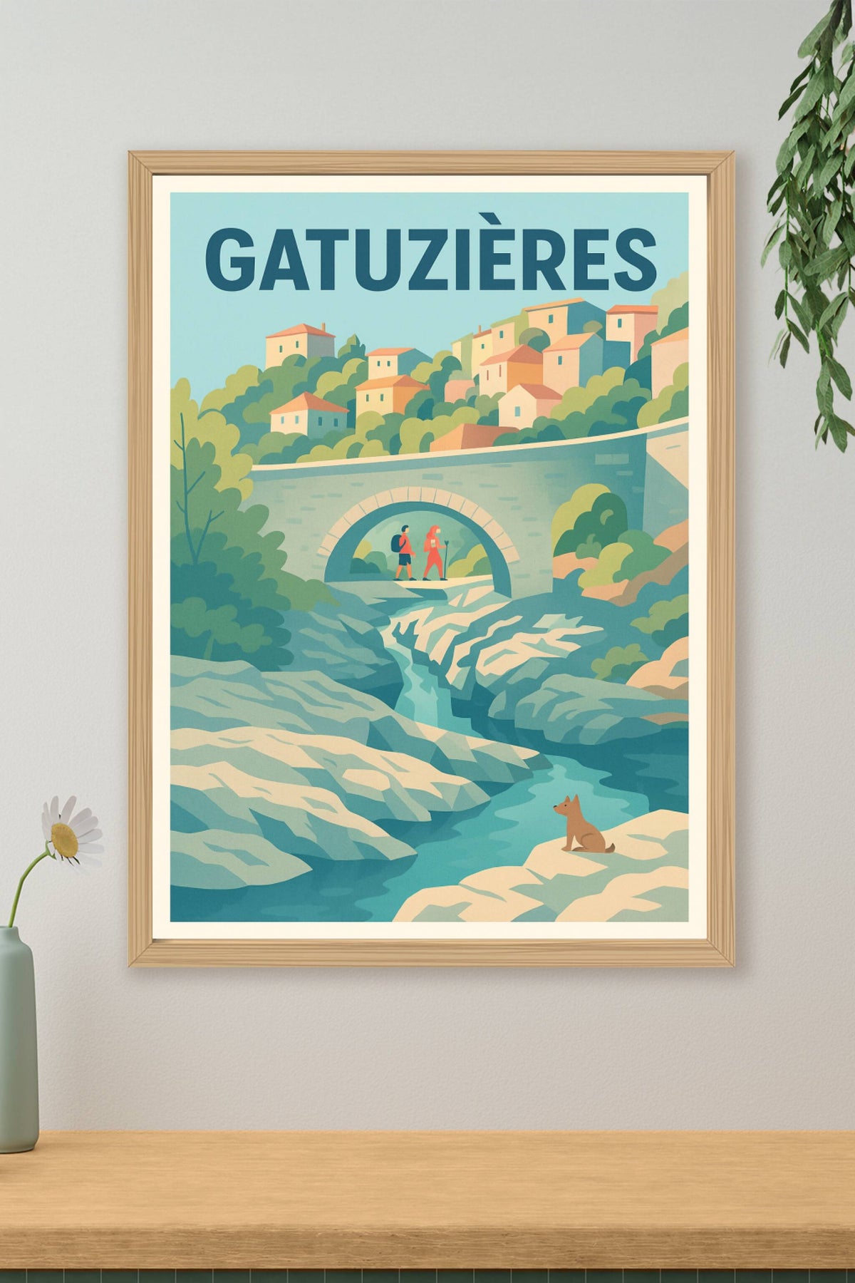 Affiche Gatuzières — Randonnée et nature préservée · poster d'art de Gatuzières