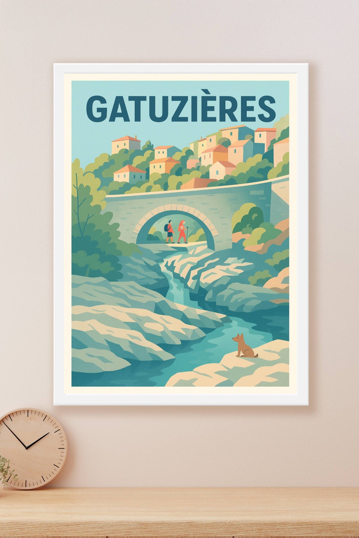 Affiche Gatuzières — Randonnée et nature préservée · poster d'art de Gatuzières