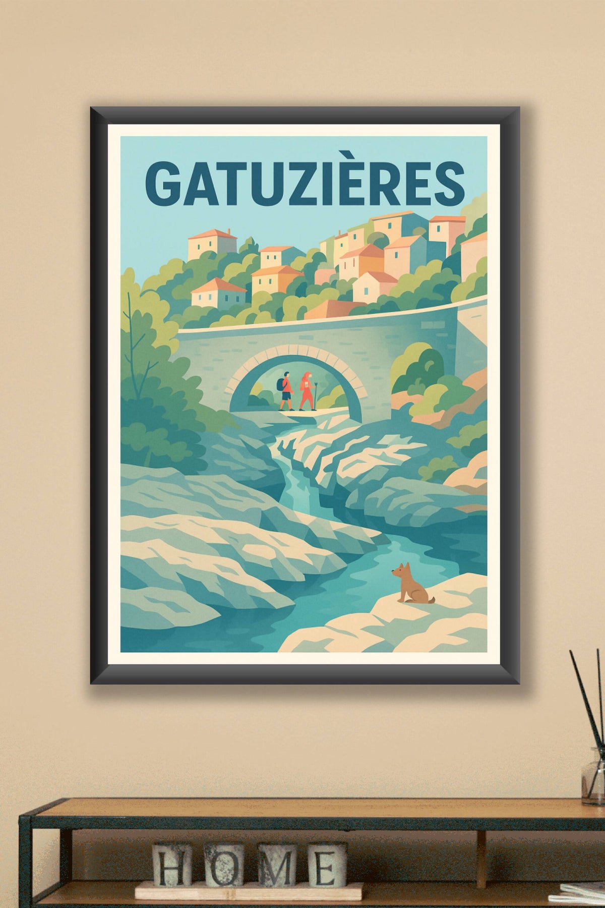 Affiche Gatuzières — Randonnée et nature préservée · poster d'art de Gatuzières