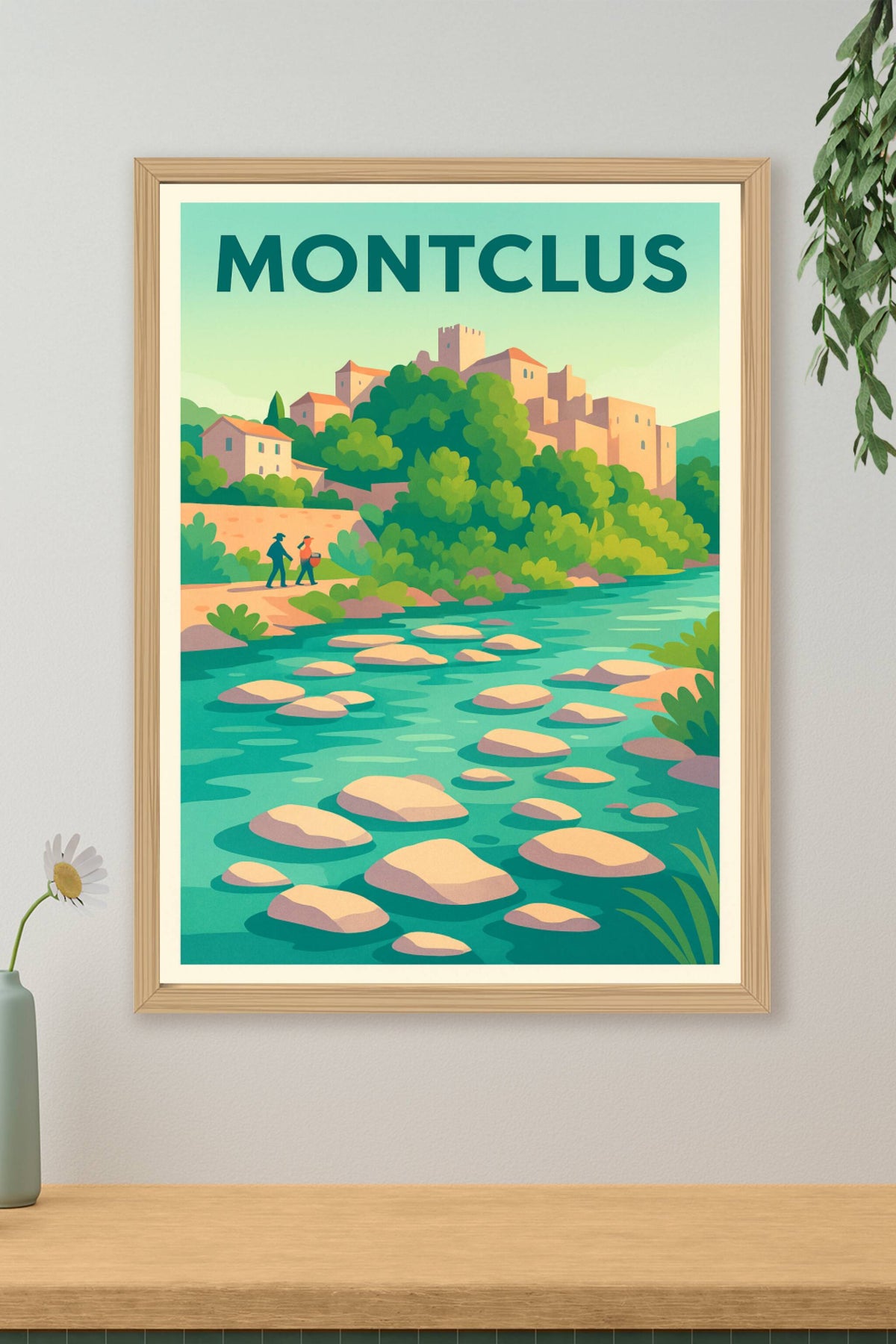 Affiche Montclus — Évasion au cœur de la nature et du patrimoine · poster d'art de Montclus