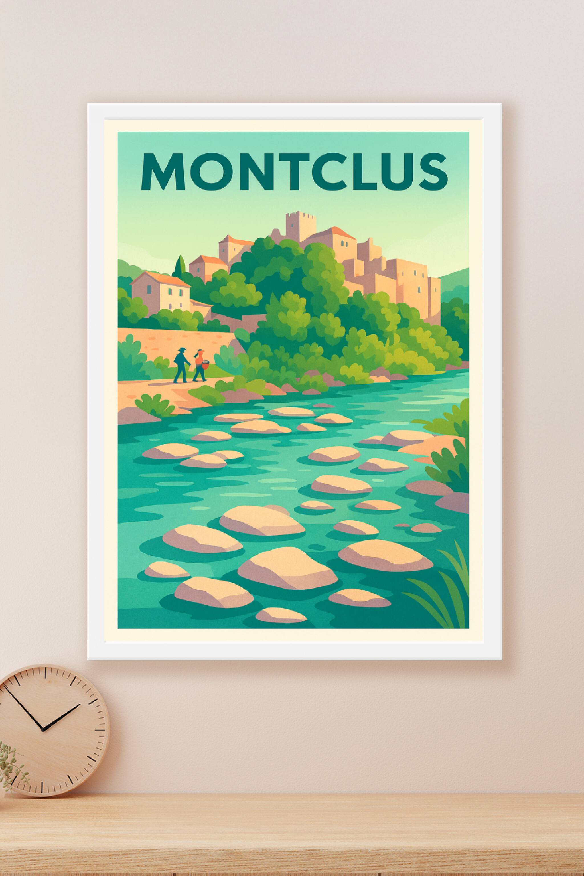 Affiche Montclus — Évasion au cœur de la nature et du patrimoine · poster d'art de Montclus