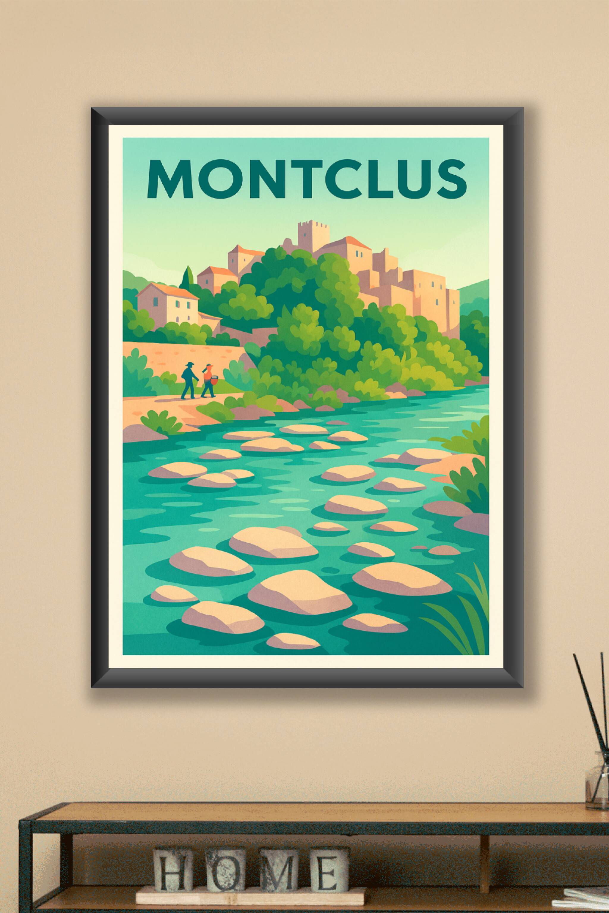 Affiche Montclus — Évasion au cœur de la nature et du patrimoine · poster d'art de Montclus