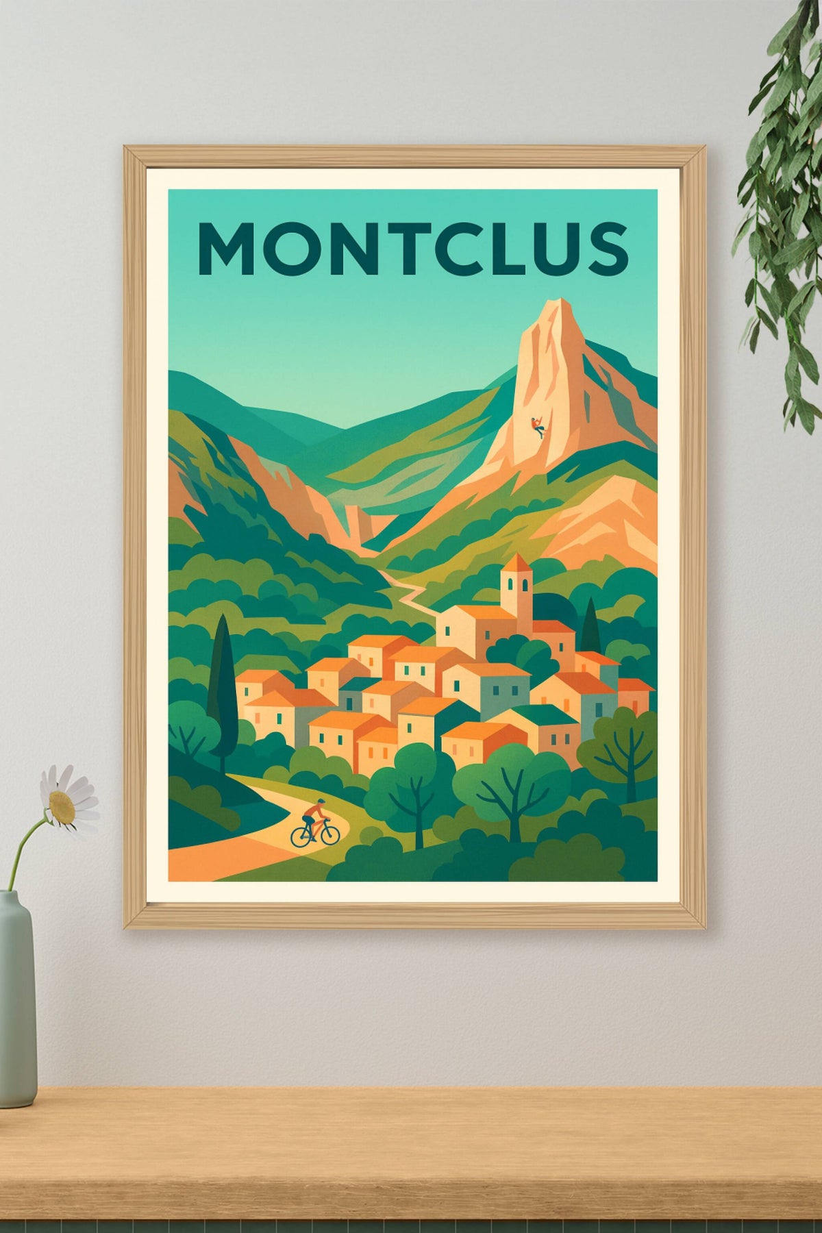 Affiche Montclus — Village au cœur des montagnes · poster d'art de Montclus