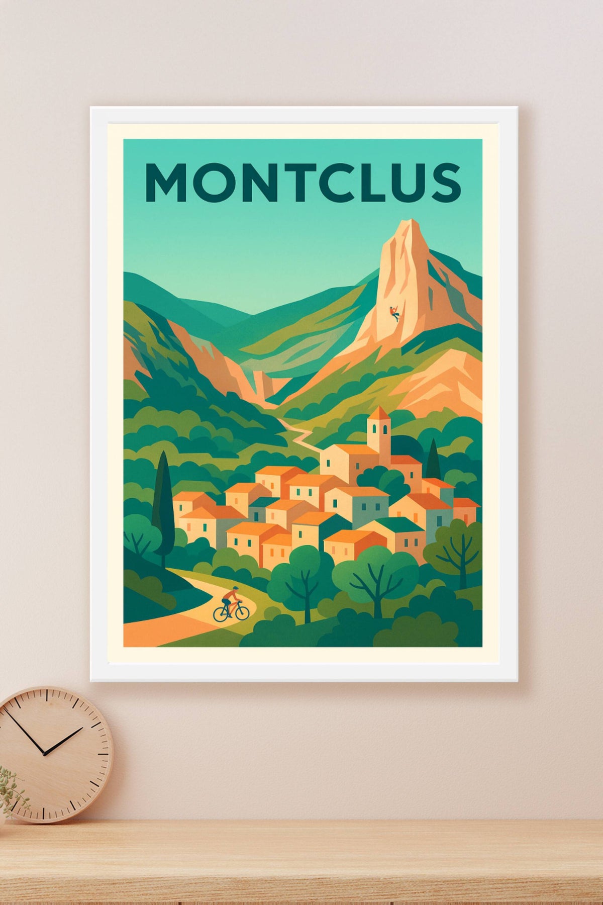 Affiche Montclus — Village au cœur des montagnes · poster d'art de Montclus