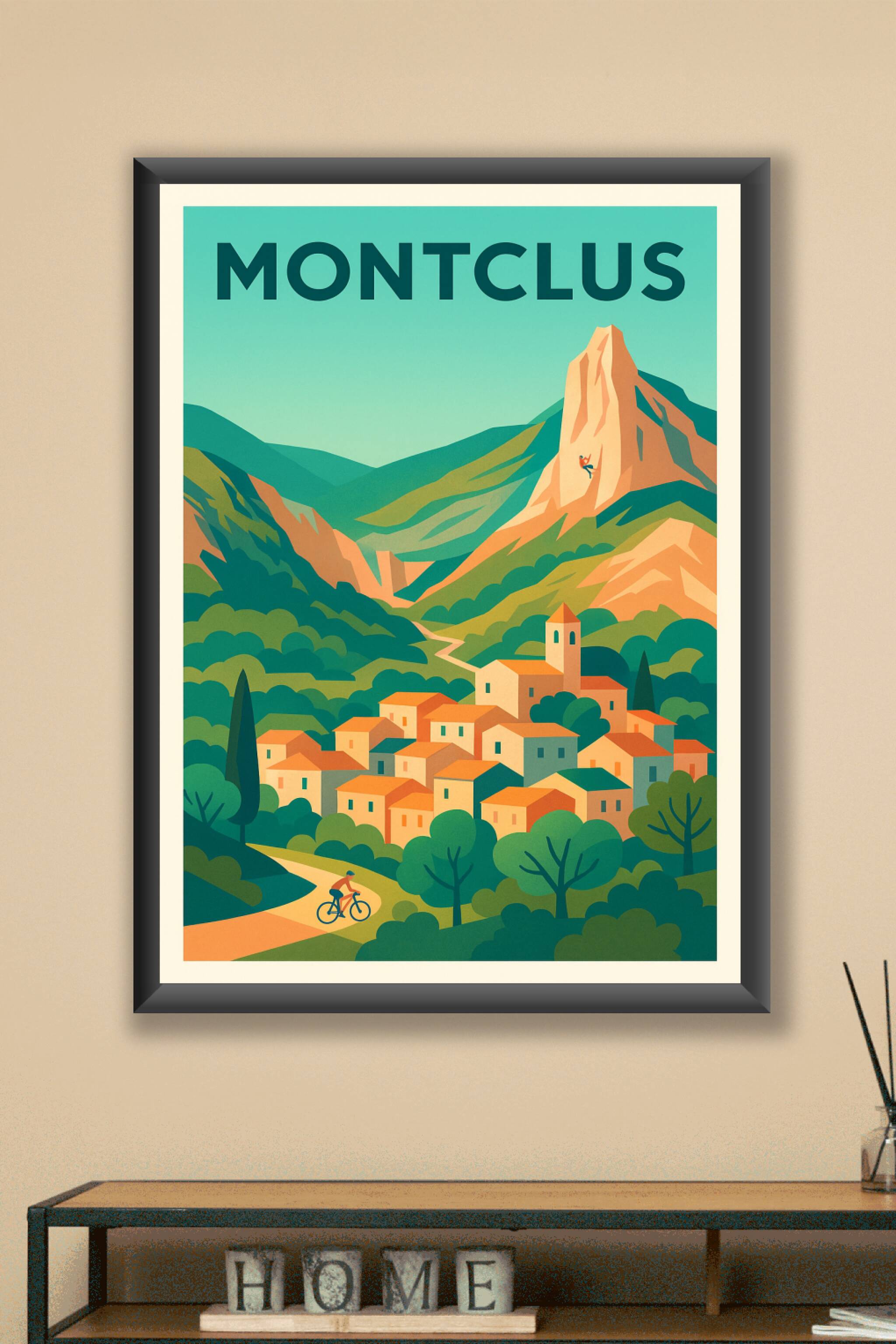 Affiche Montclus — Village au cœur des montagnes · poster d'art de Montclus